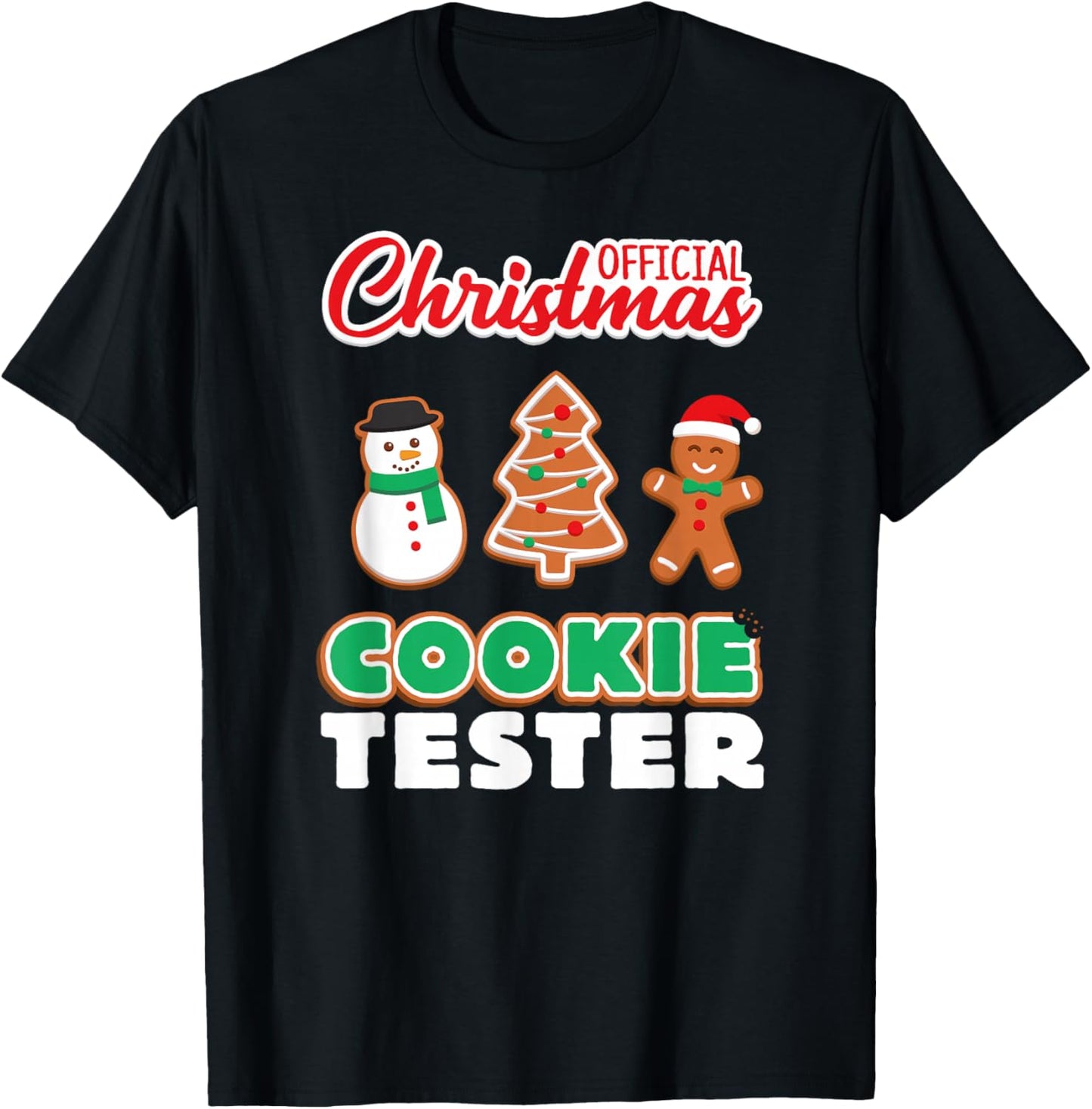 Official Christmas Cookie Tester T Shirt Xmas Cute Toddlers