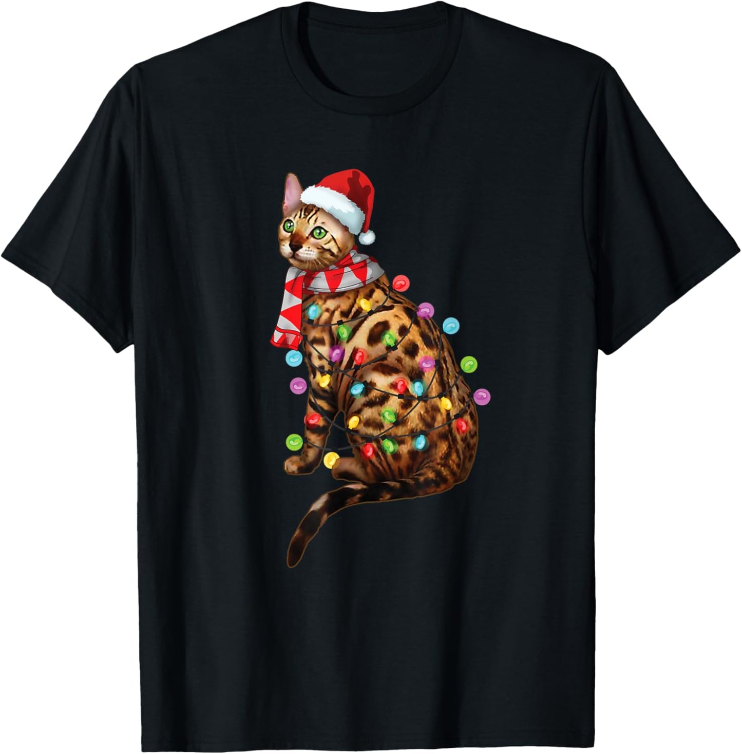 Christmas Santa Cat, Bengal, Cat Lover, Men Women Kids, Xmas