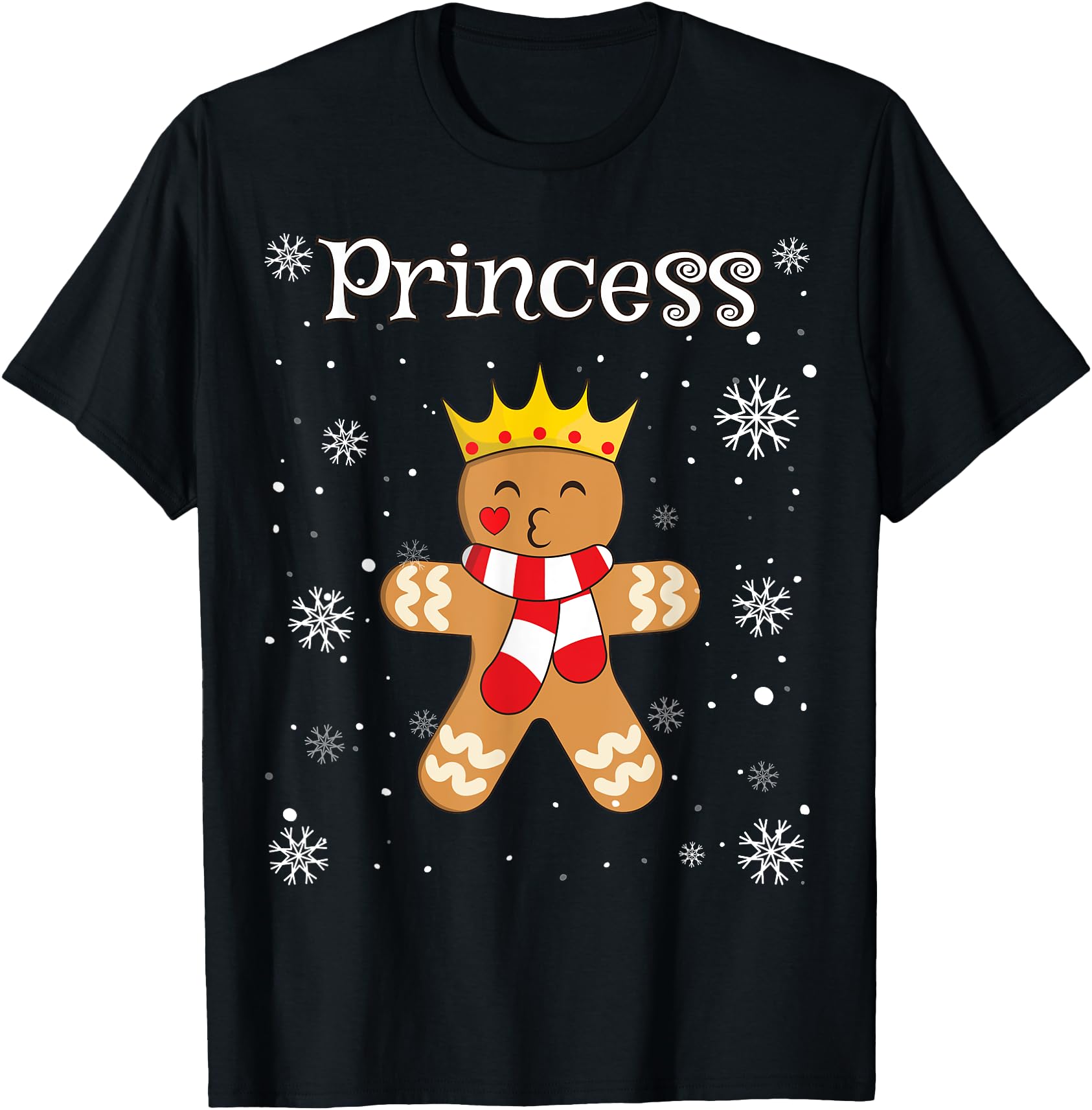 Princess Gingerbread Shirt Girls Funny Christmas Matching