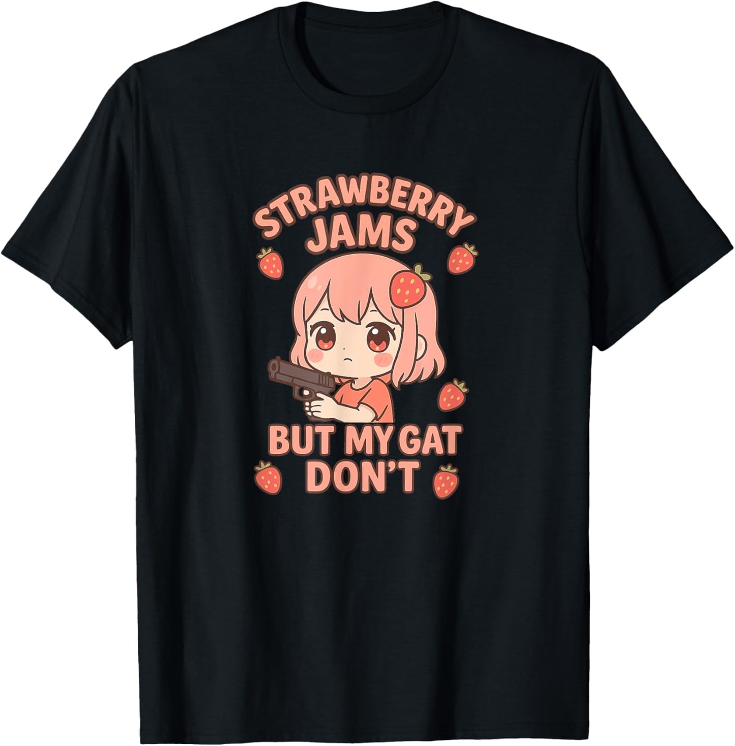 Strawberry Jams But My Gat Don\u2019t \u2013 Kawaii Chibi Girl