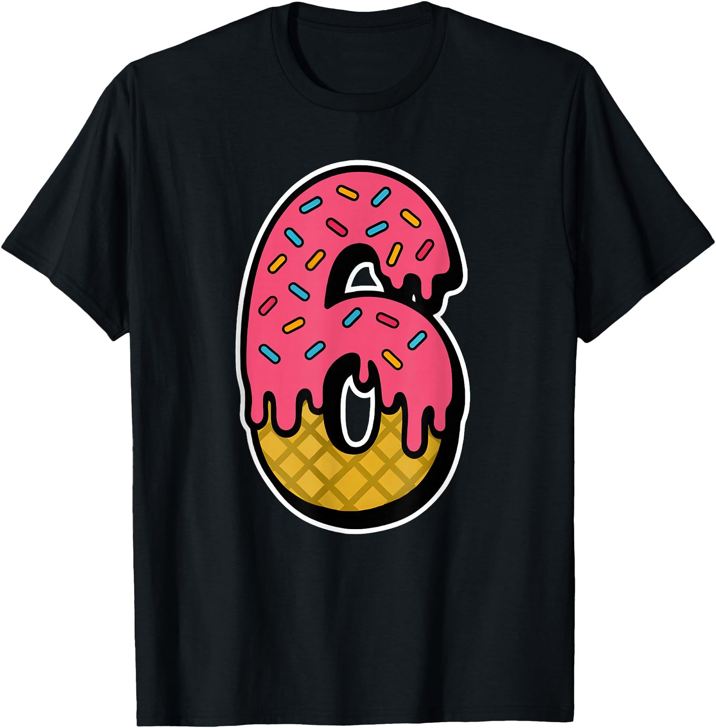 Number 6 Bold Six Seven Ice Cream Drip Funny Couple Friend