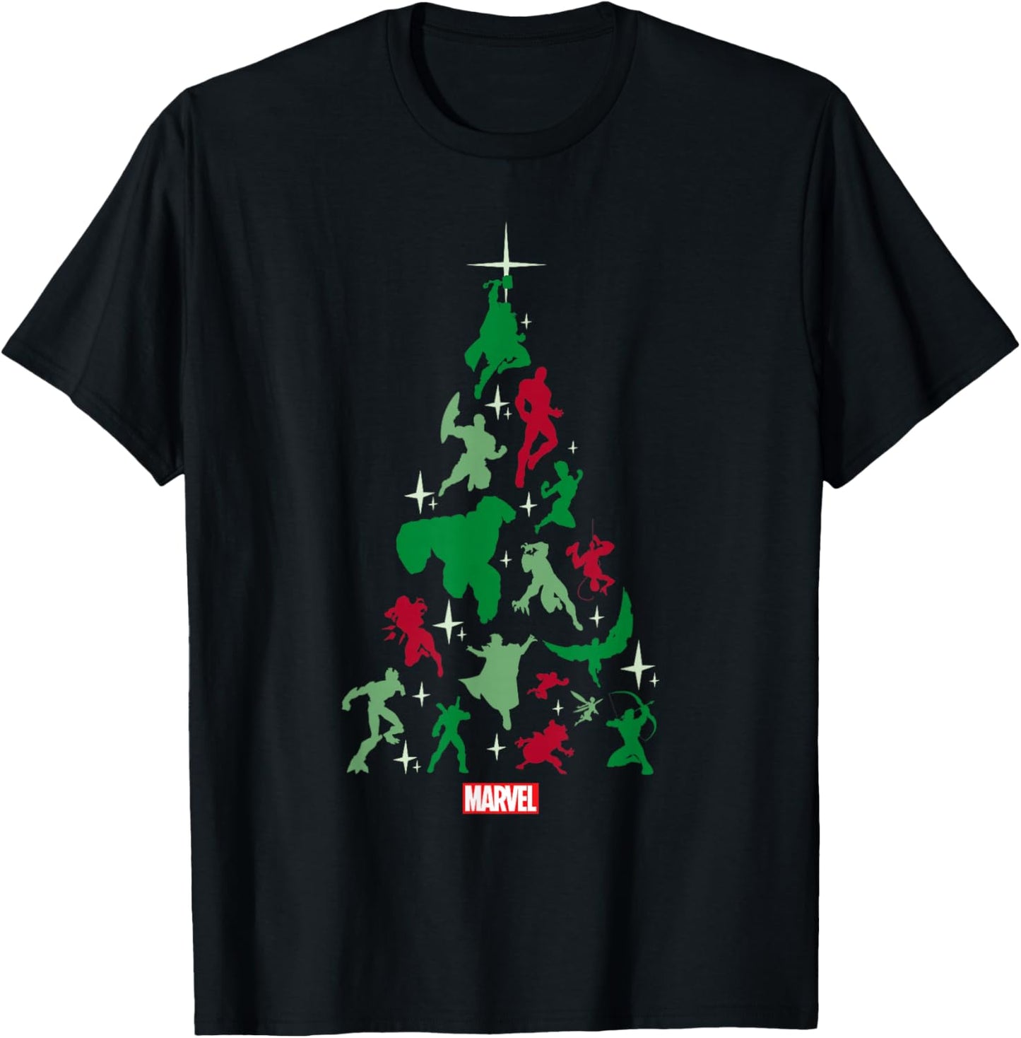 Marvel Avengers and Guardians of the Galaxy Christmas Tree Short Sleeve