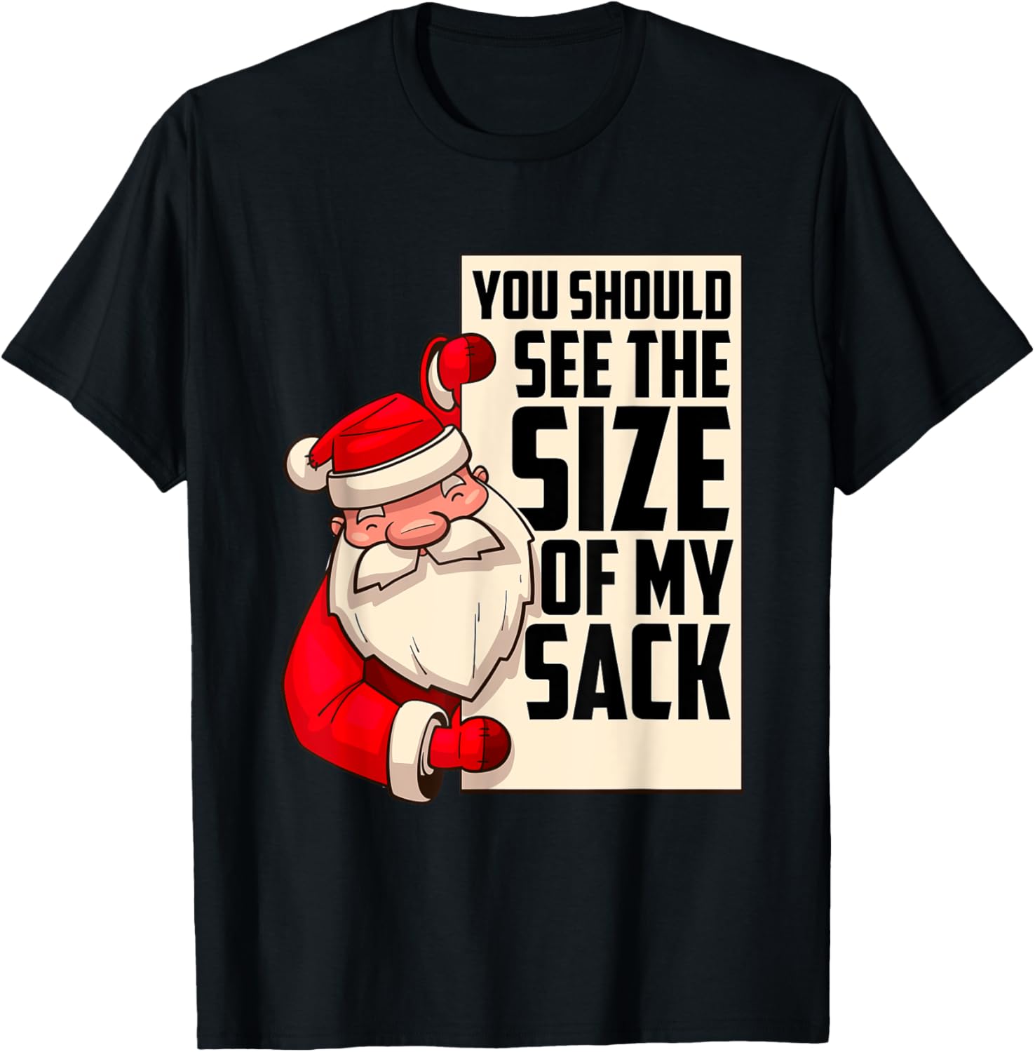 You Should See The Size Of My Sack Funny Santa Christmas