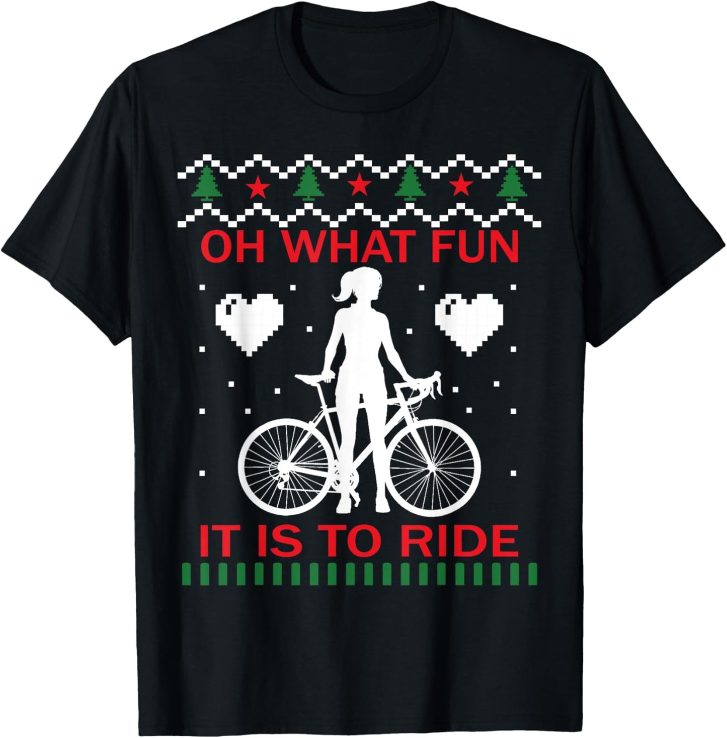 Oh What Fun It Is To Ride Bicycle Christmas Cycling Xmas
