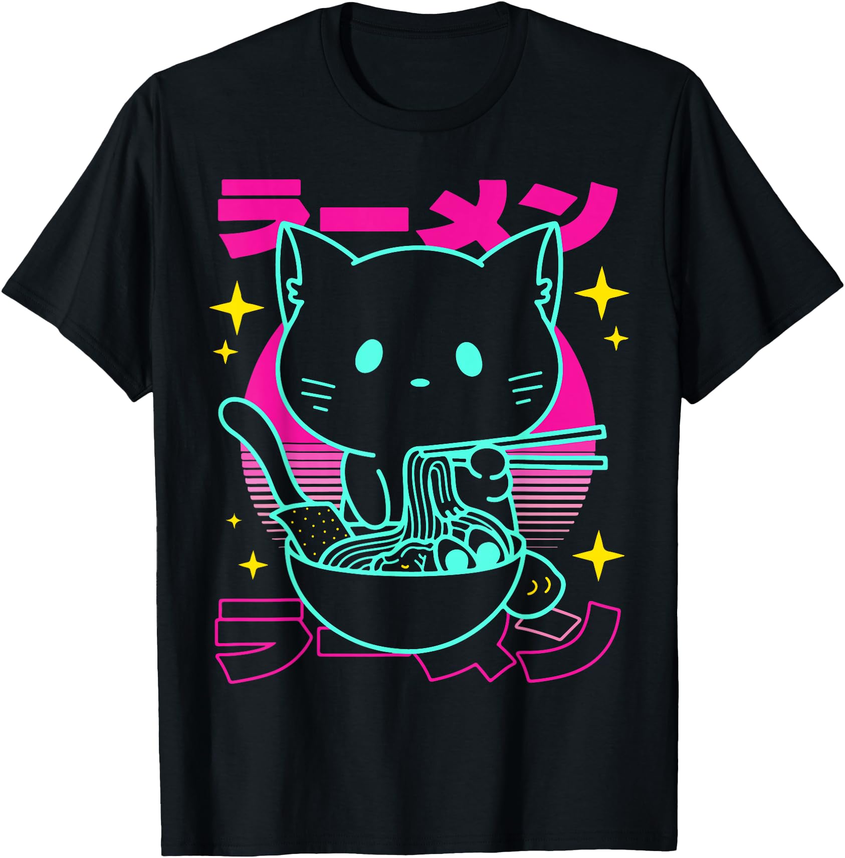 Anime Ramen Cat Retro Japanese Noodles Aesthetic Kawaii cat