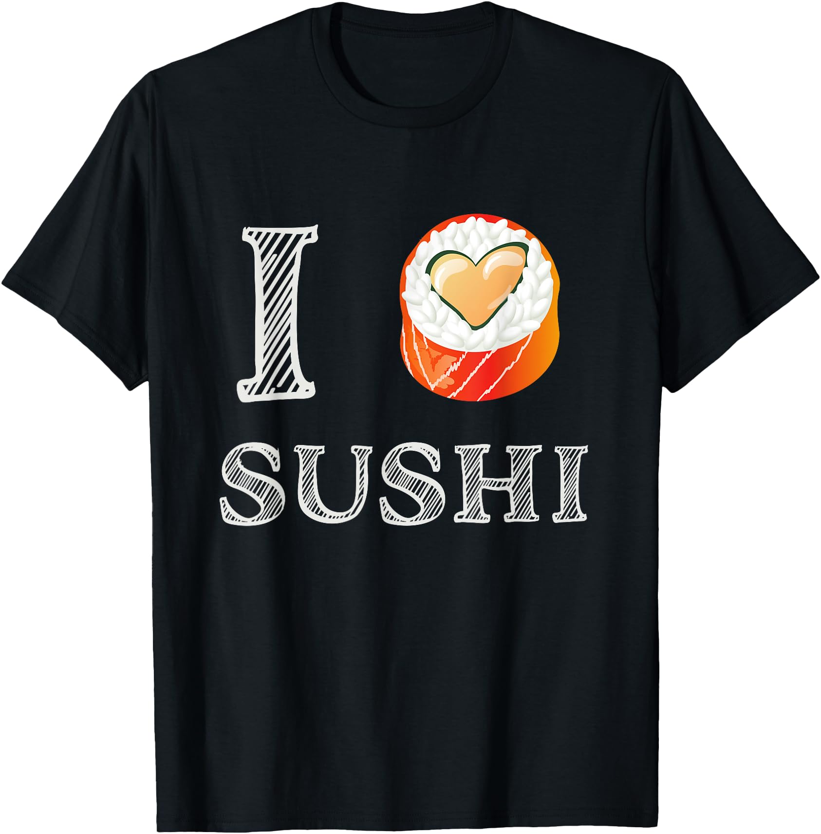 I Love Sushi T-Shirt - Cute Love Heart Japanese Food