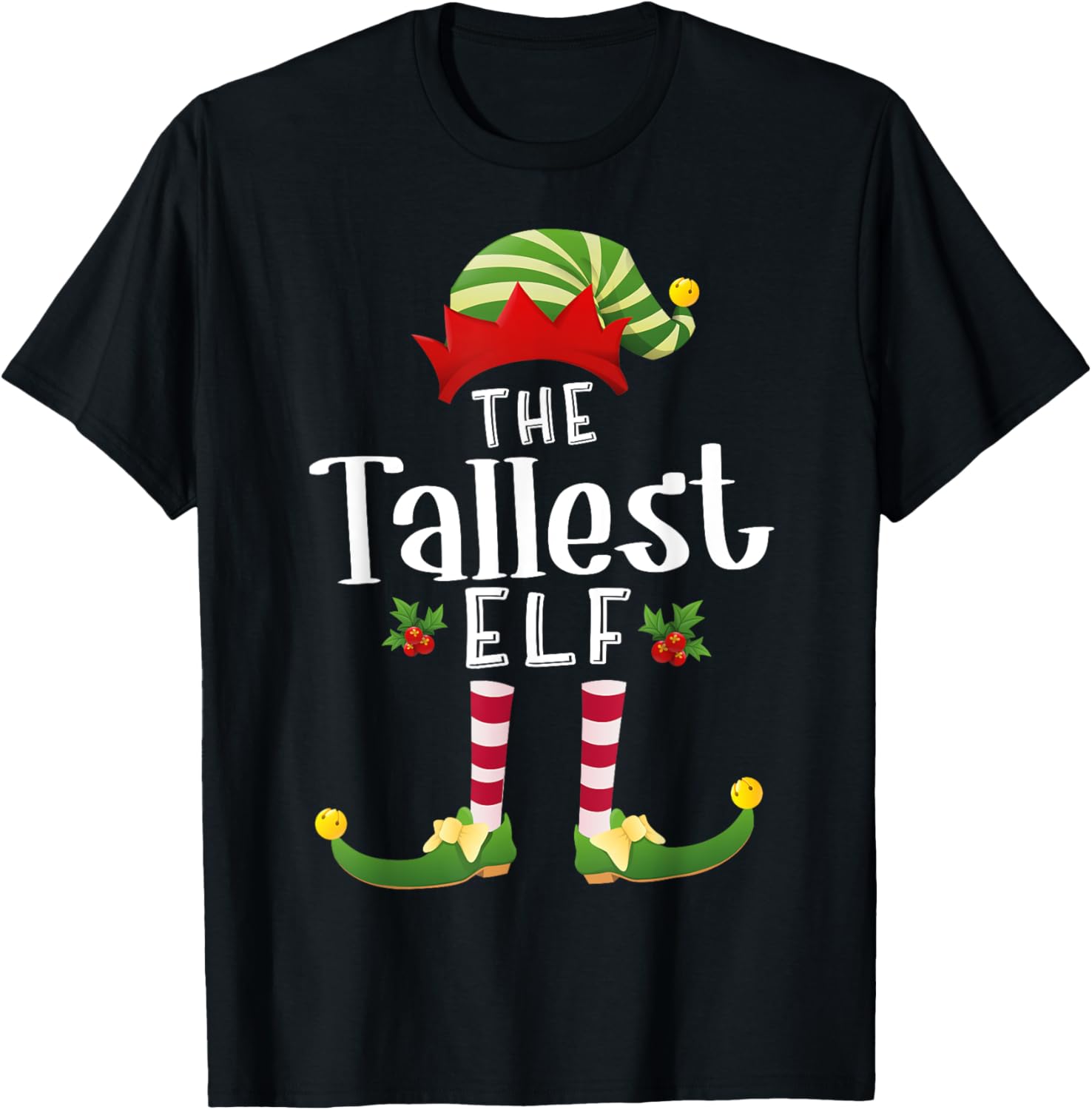 Tallest Christmas Elf Matching Pajama X-Mas Party