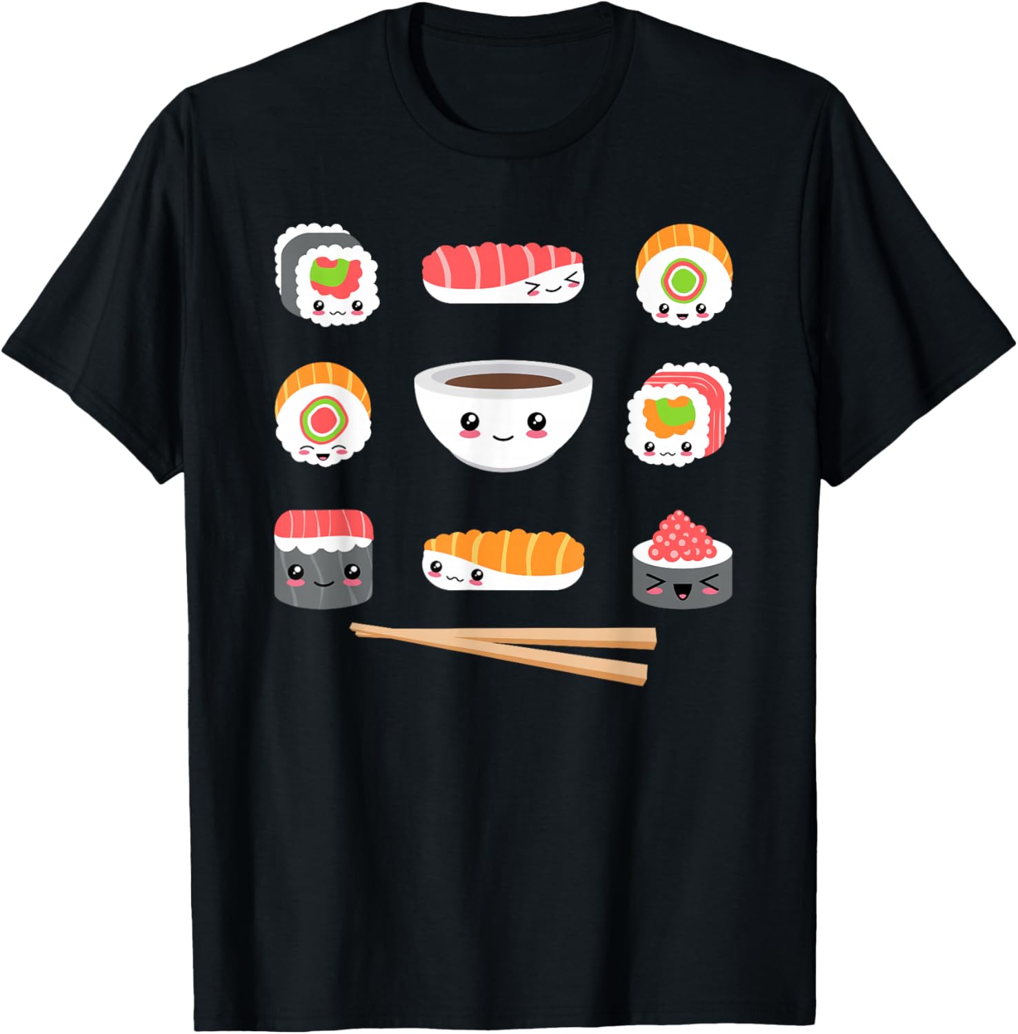 Funny Japanese Food Kawaii Sushi Lovers Anime Men Women Kids