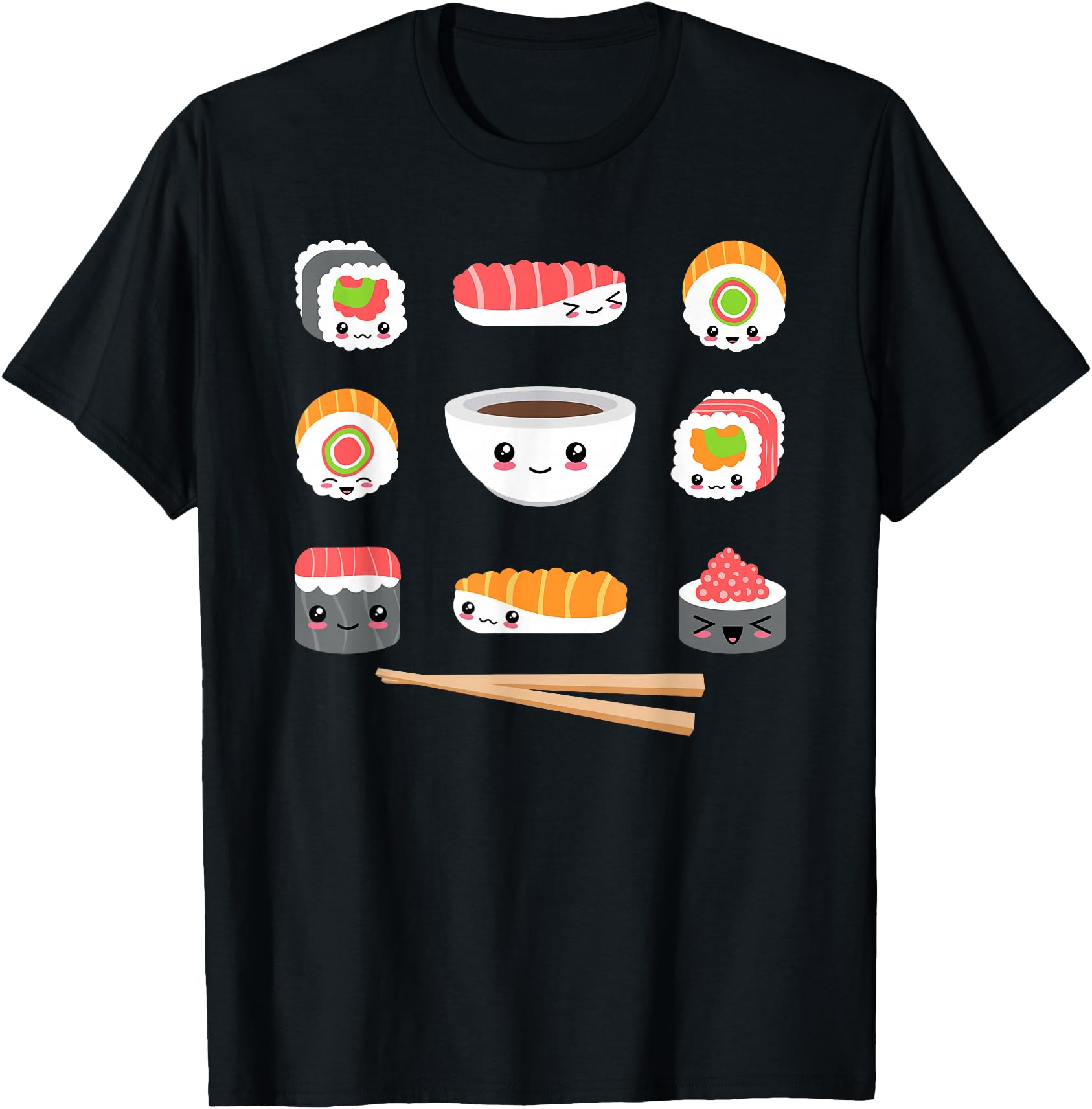 Funny Japanese Food Kawaii Sushi Lovers Anime Men Women