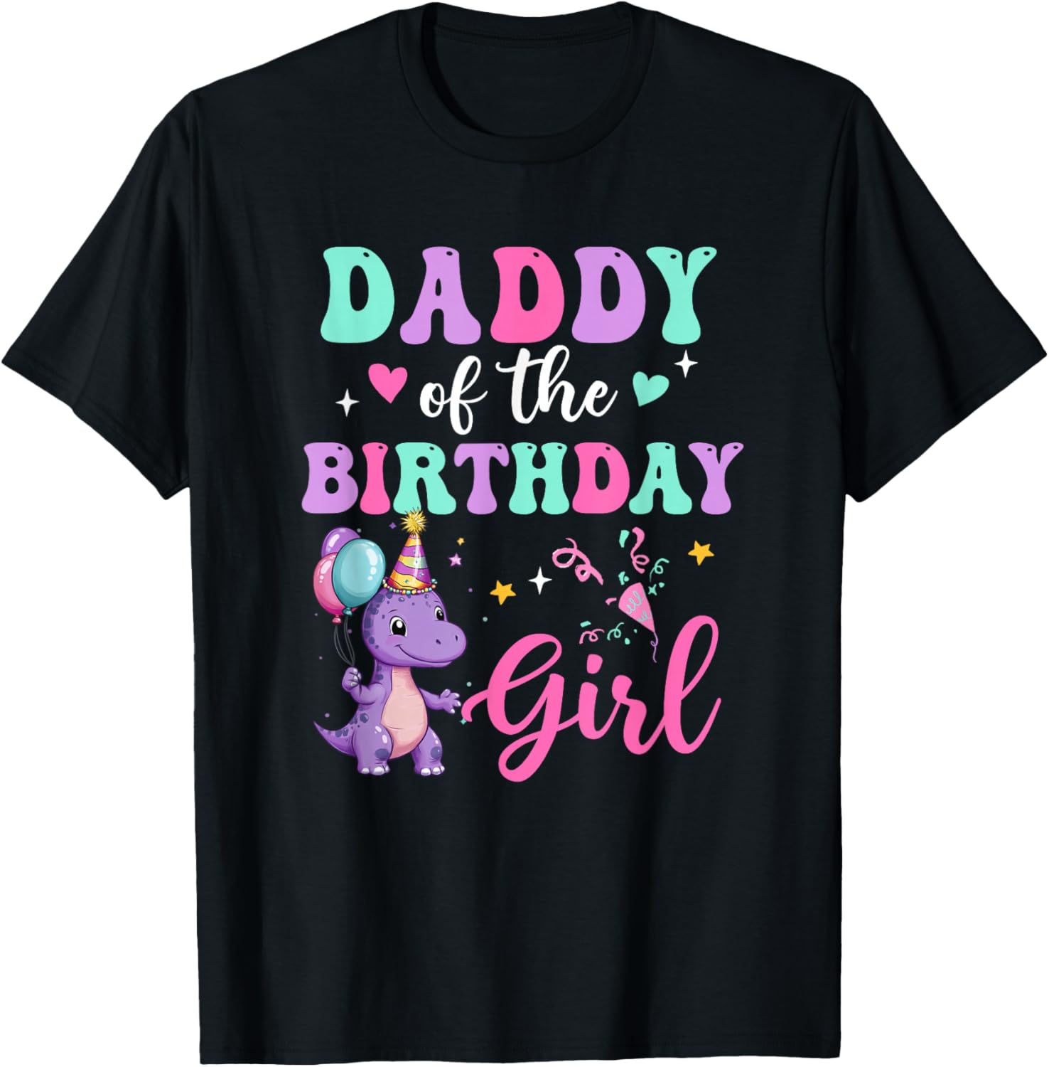 Daddy Of The Birthday For Girl Dinosaur T-Rex Party Family
