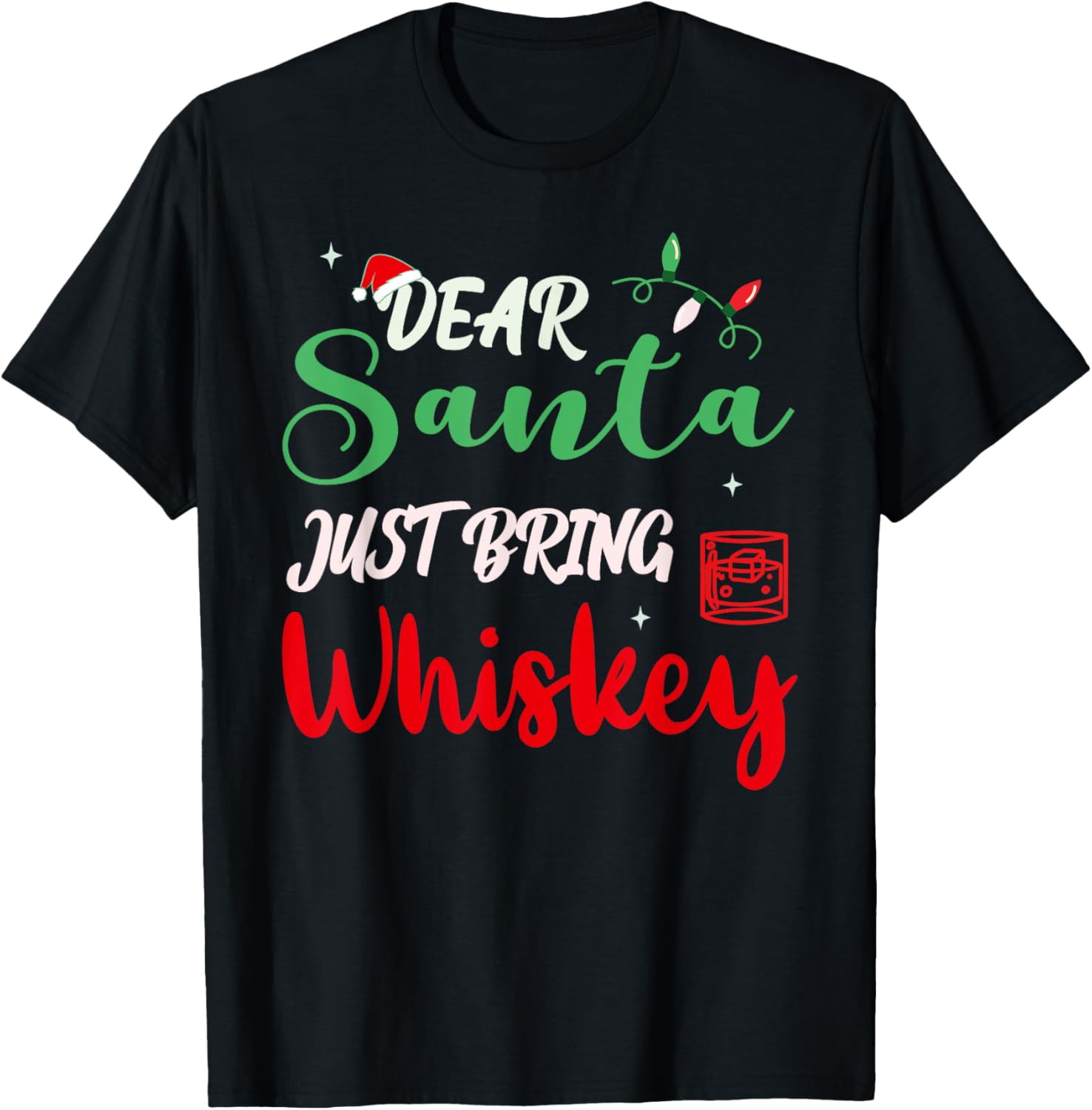 Dear Santa Just Bring Whiskey Christmas funny Pajamas Xmas