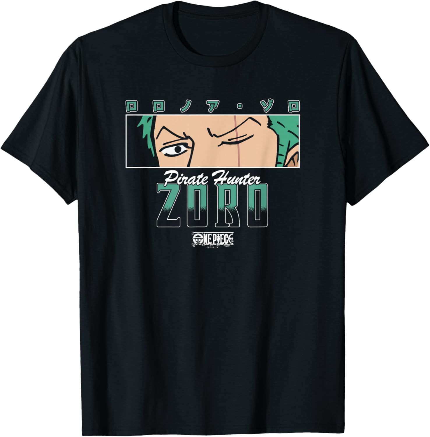 One Piece Anime Pirate Hunter Zoro Eyes with Kanji