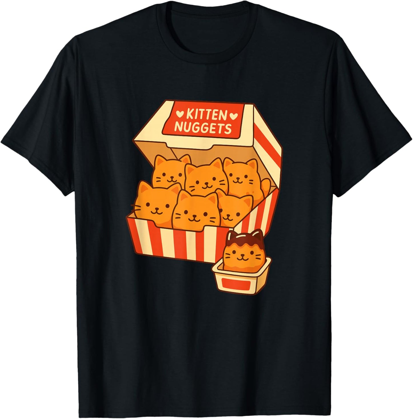 Funny Cat Owner Tee Kitten Nuggets Food Chicken Nugget
