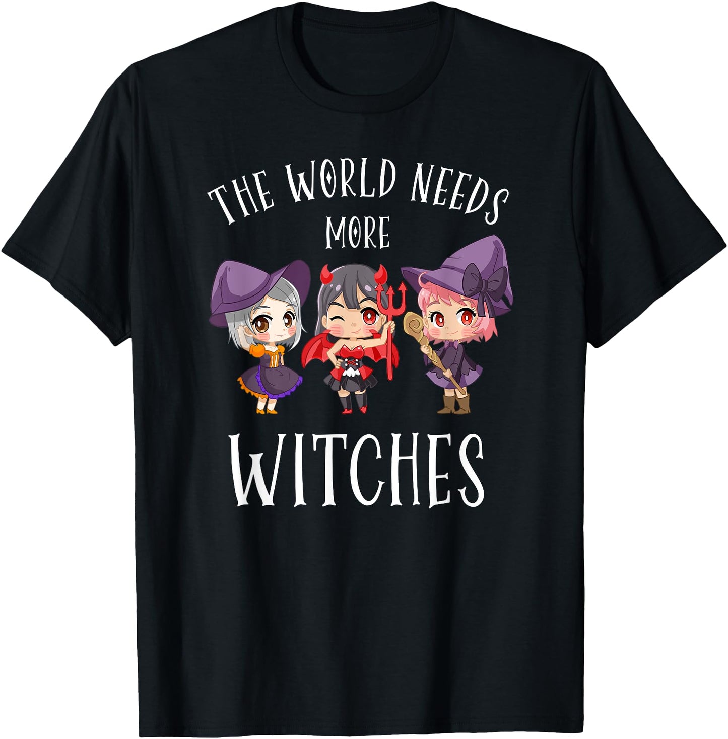 Chibi Anime Girls Witches Costume Funny Kawaii Halloween