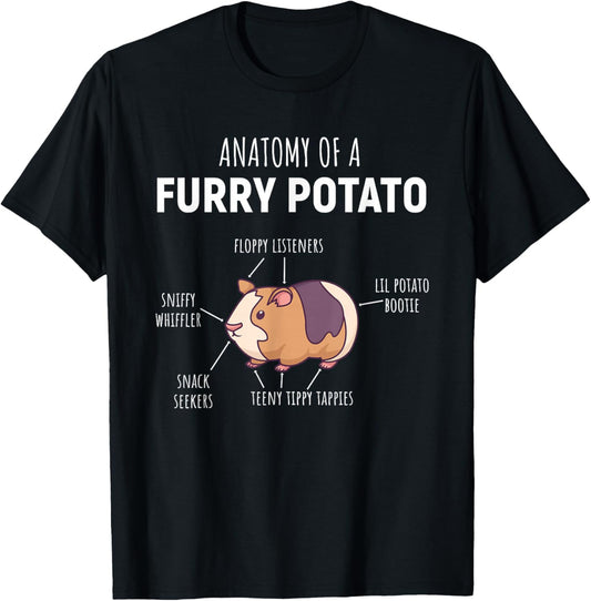 Anatomy Of A Furry Potato Guinea Pig Lover Gift T-Shirt