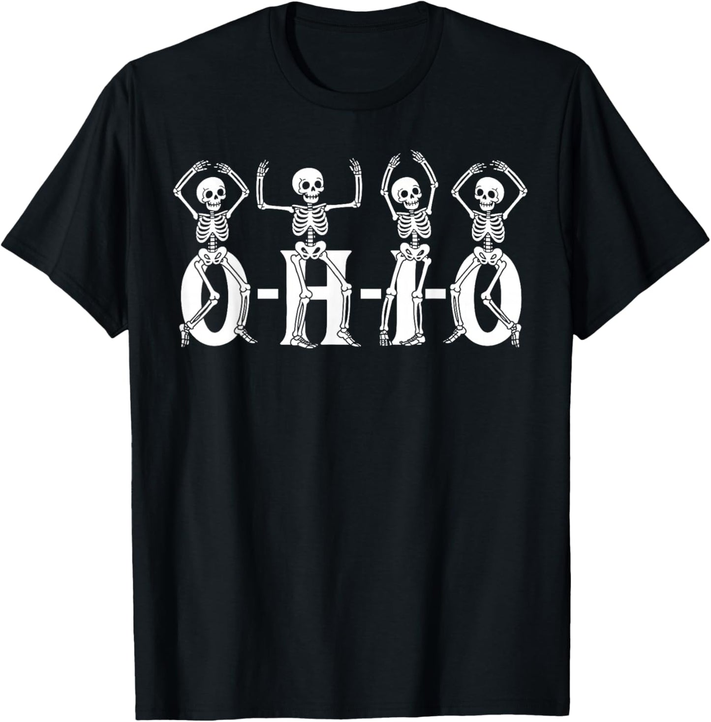 Funny O-H-I-O State Skeleton Ohio Halloween Vintage Vibe Fun
