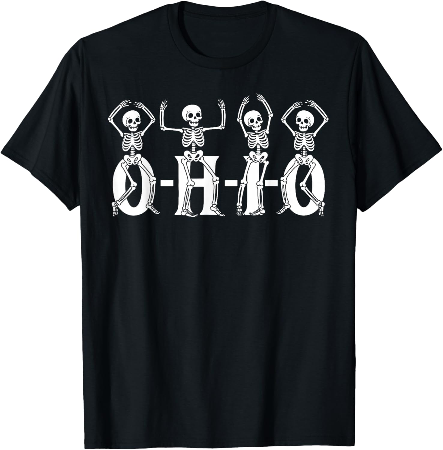 Funny O-H-I-O State Skeleton Ohio Halloween Vintage Vibe Fun