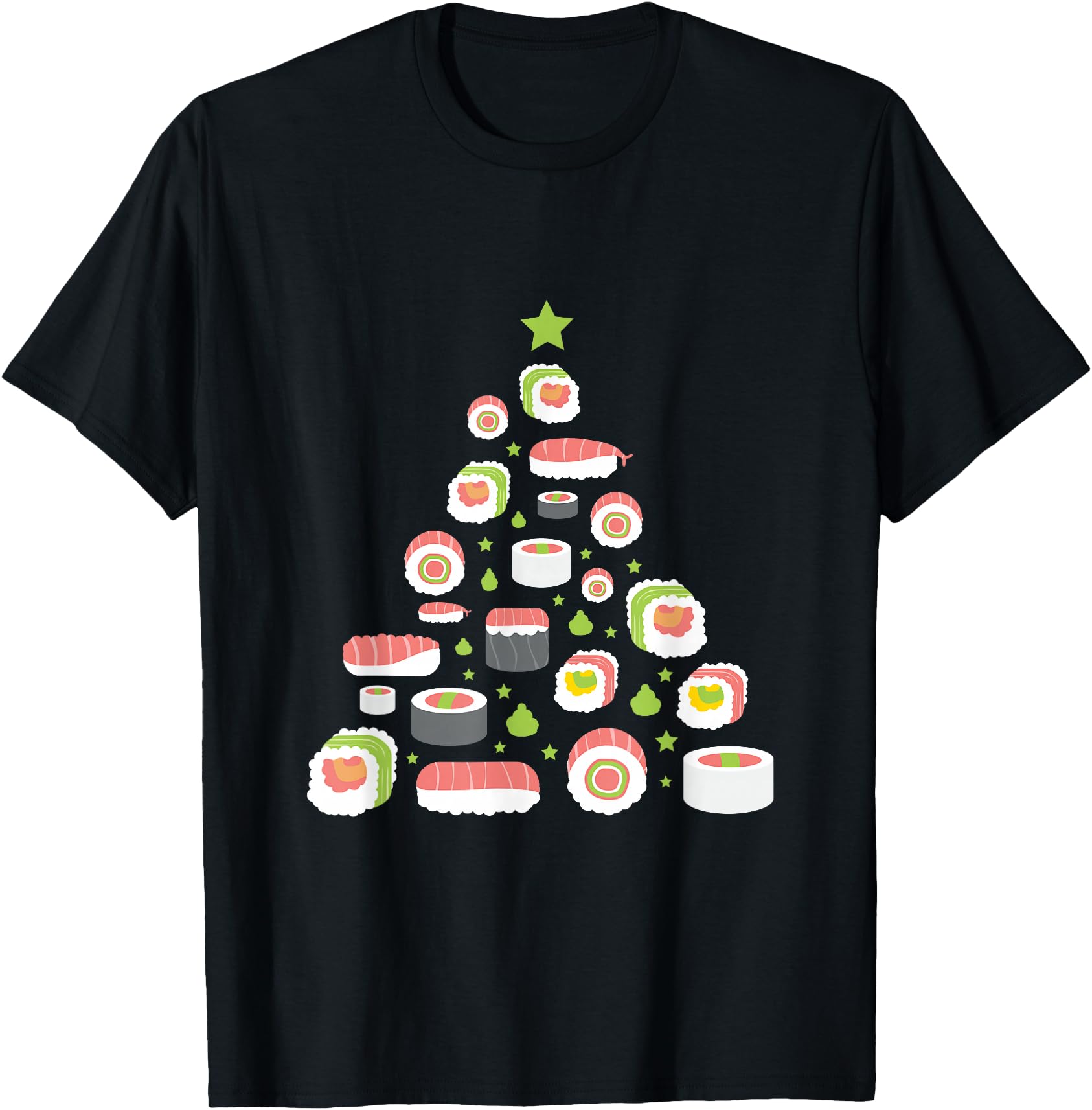 Xmas Japanese Sushi Christmas Tree Holiday Pajama