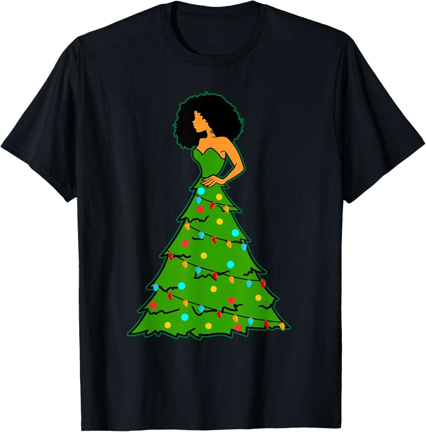 African American Woman Christmas Tree Xmas Decor