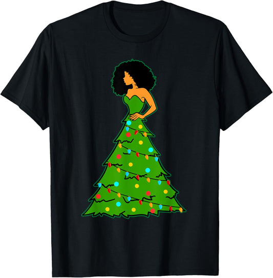 African American Woman Christmas Tree Xmas Decor