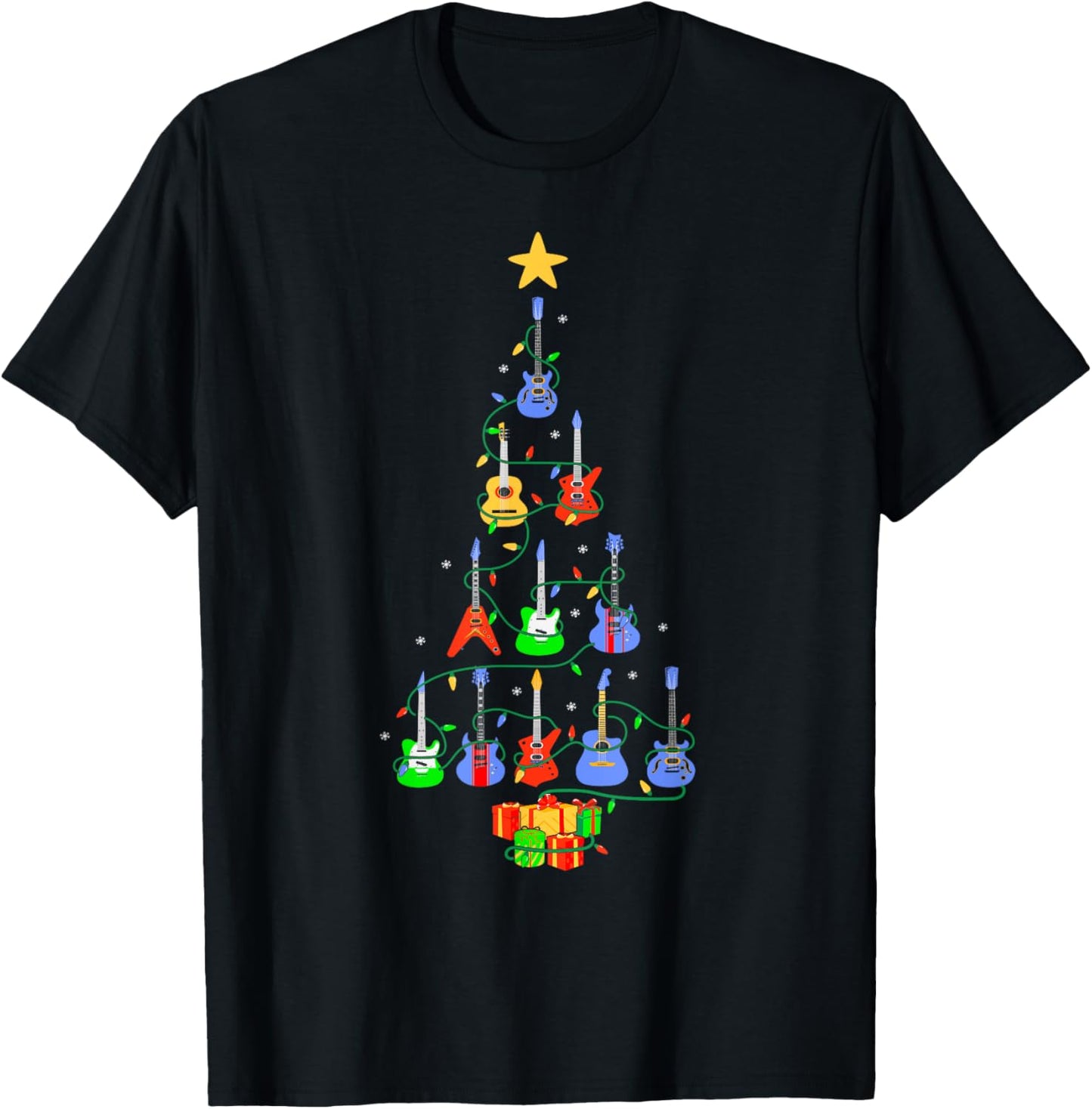 MY GUITARS CHRISTMAS TREE Pajama Shirt Xmas Music Funny