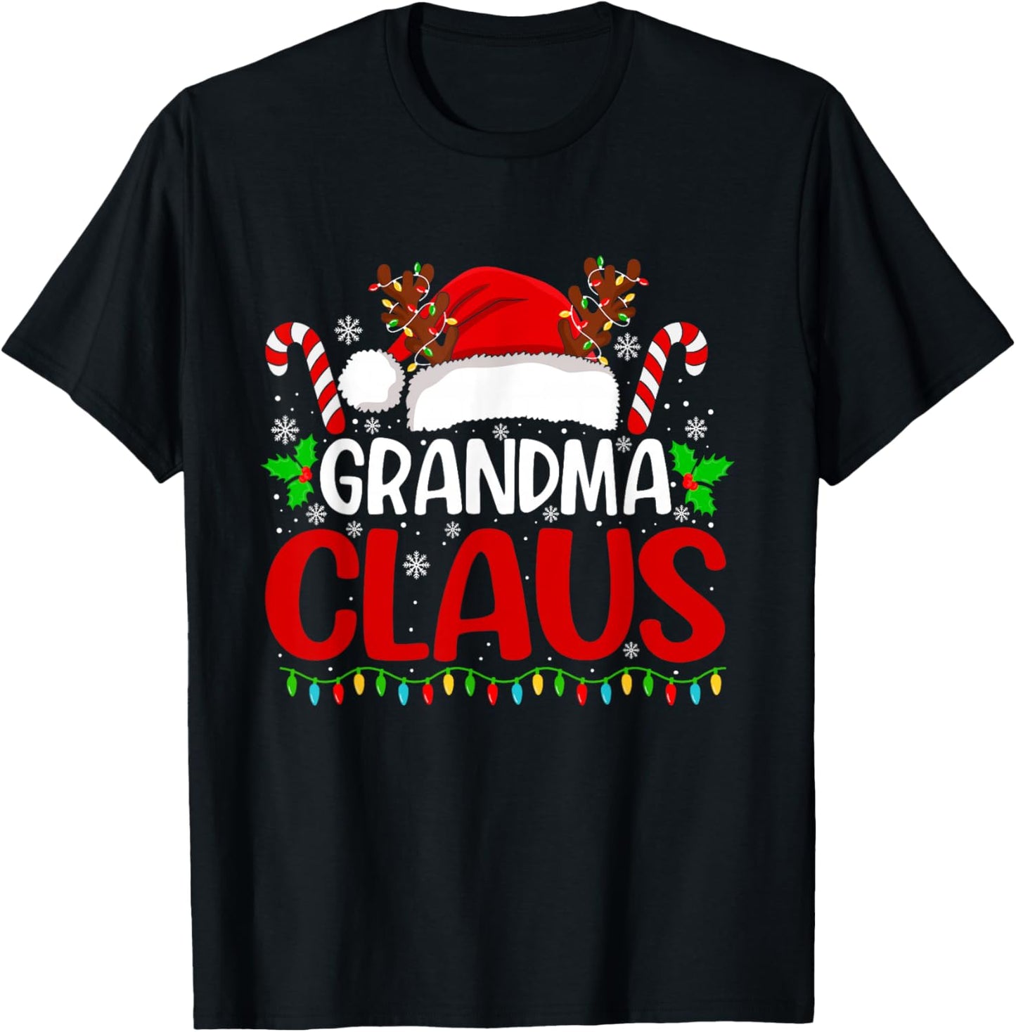 Grandma Claus Christmas Lights Santa Family Matching Xmas