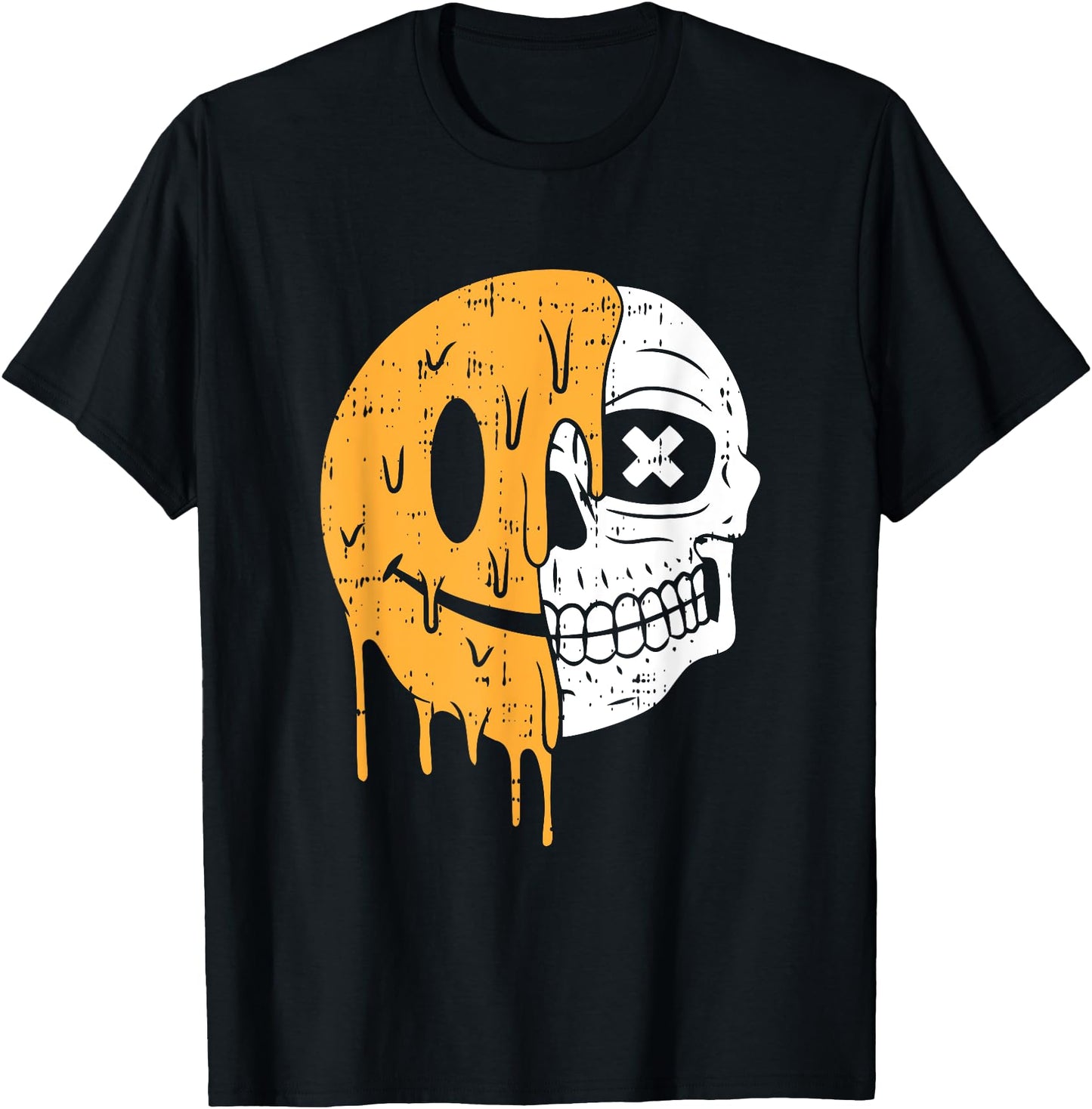 Smile Emoticon Skull Halloween Costume Scary Skeleton Bones