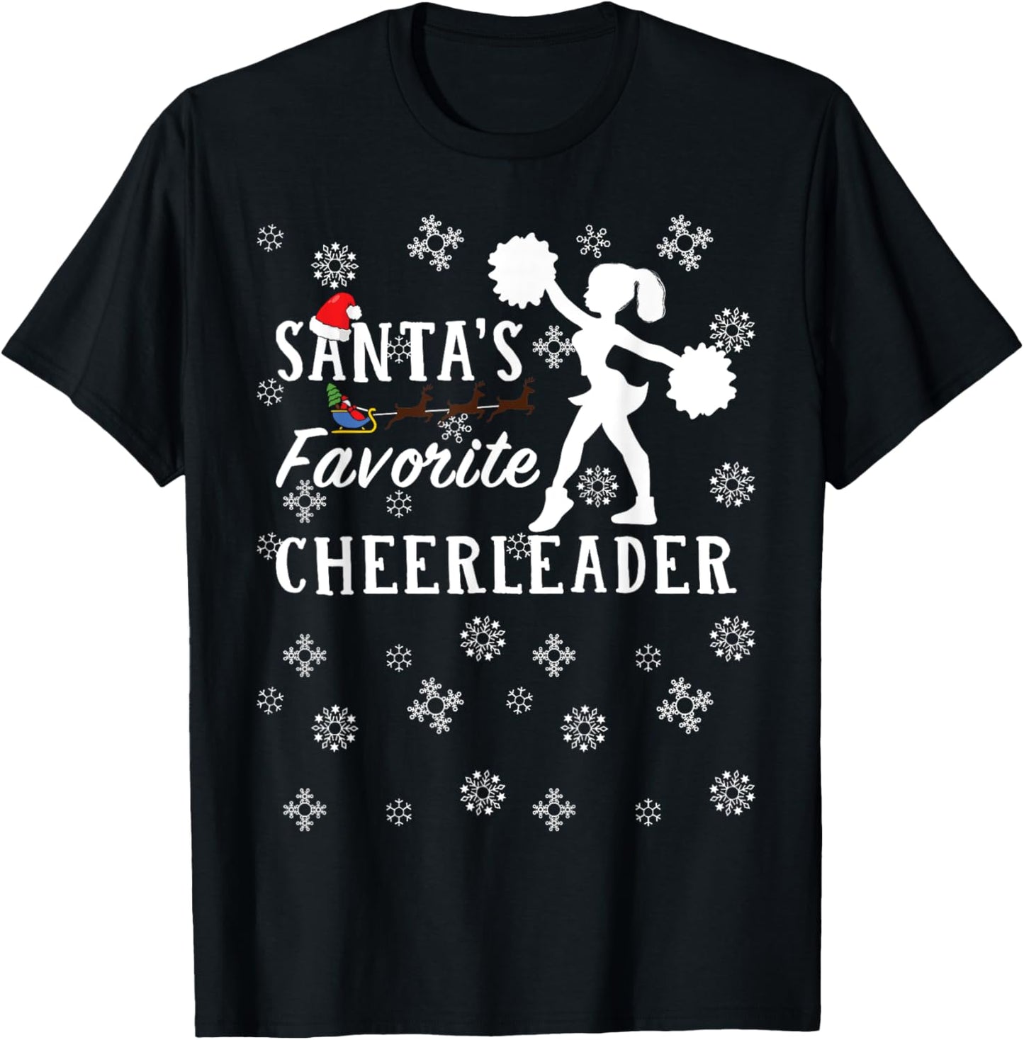Santas Favorite Cheerleader Xmas Christmas Cheerleading