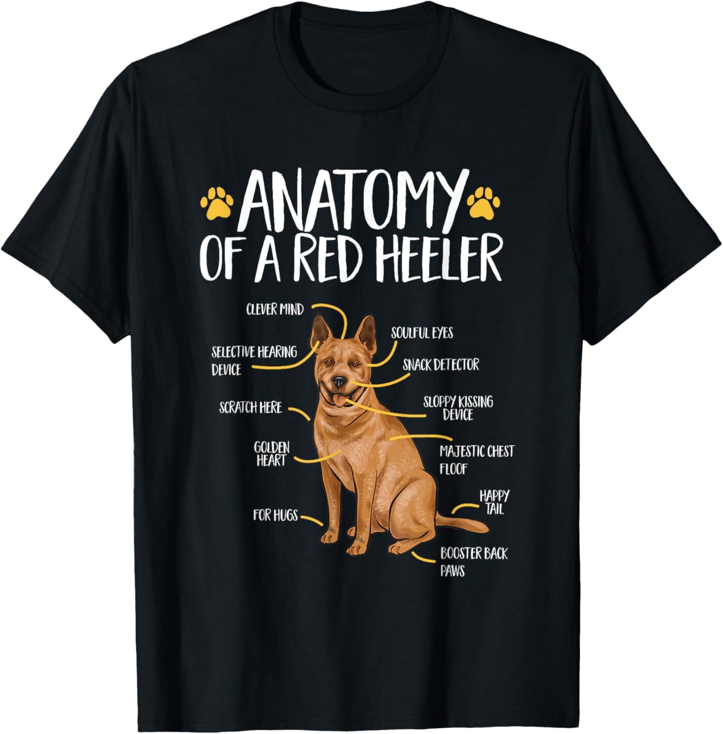 Anatomy Of A Red Heeler Australian Cattle Dog T-Shirt