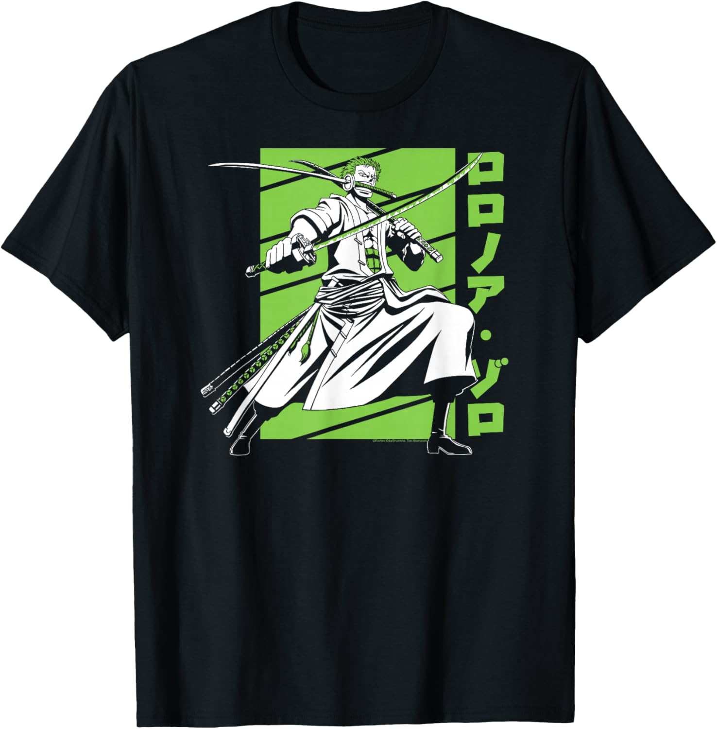 One Piece Anime White and Green Roronoa Zoro