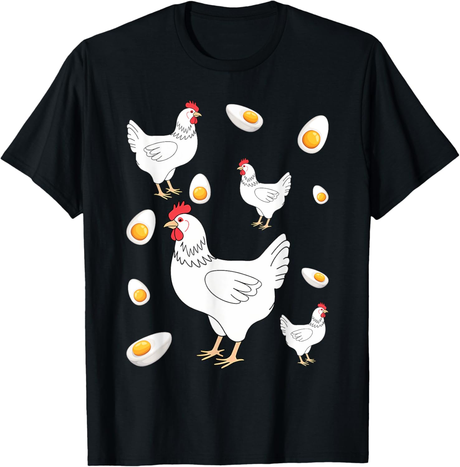 Chickens Lover Gift Co. Roseanne Chicken Retro Graphic T-Shirt, Unisex-Adults &amp; Kids, Black, Small, Short Sleeve, T-Shirt