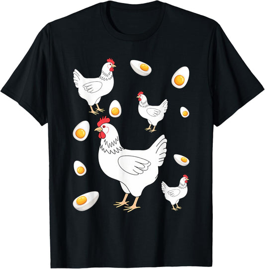 Chickens Lover Gift Co. Roseanne Chicken Retro Graphic T-Shirt, Unisex-Adults &amp; Kids, Black, Small, Short Sleeve, T-Shirt