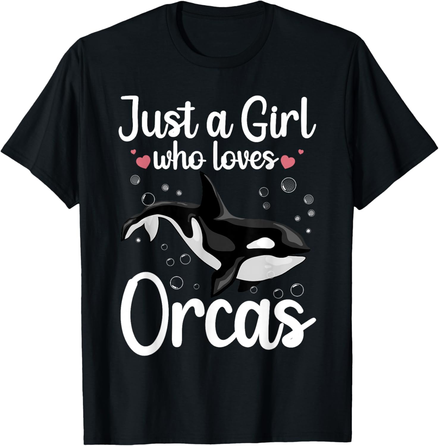 Cool Orca Whale Design For Girls Women Kids Ocean Orca Lover T-Shirt