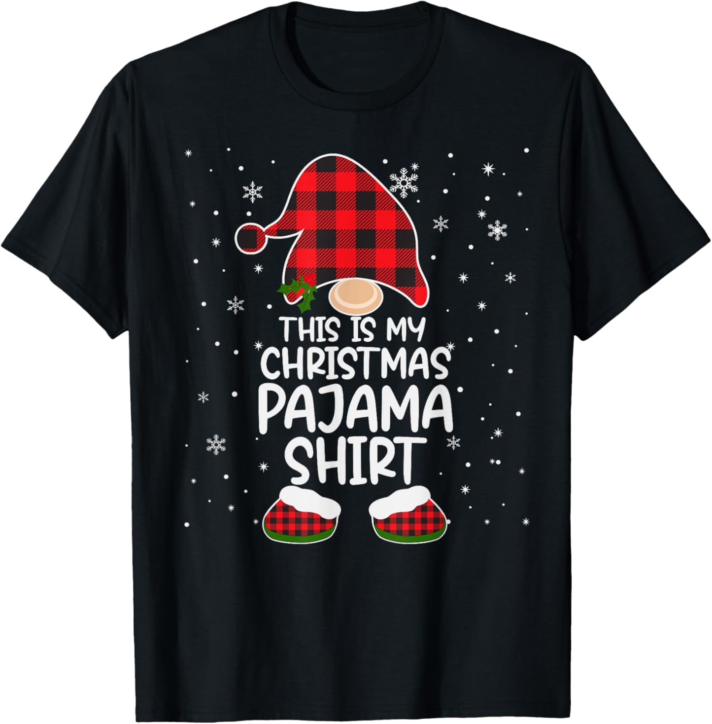 This Is My Christmas Pajama Shirt Gnome Xmas Red Plaid