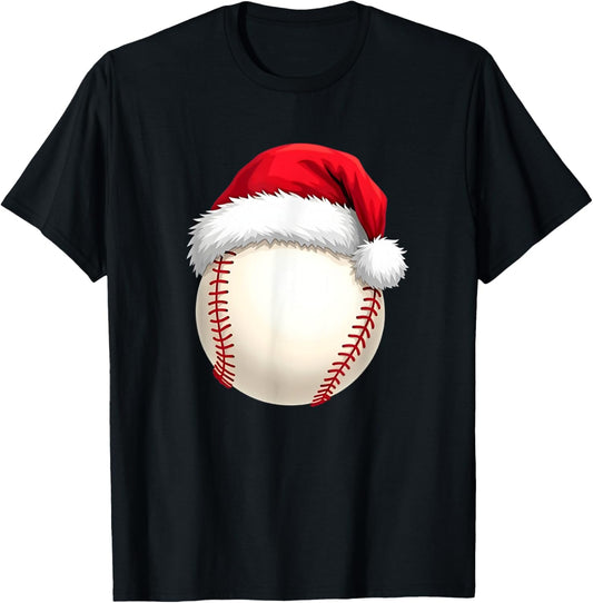 Christmas Baseball Santa Hat Funny Sport Xmas Boys Men