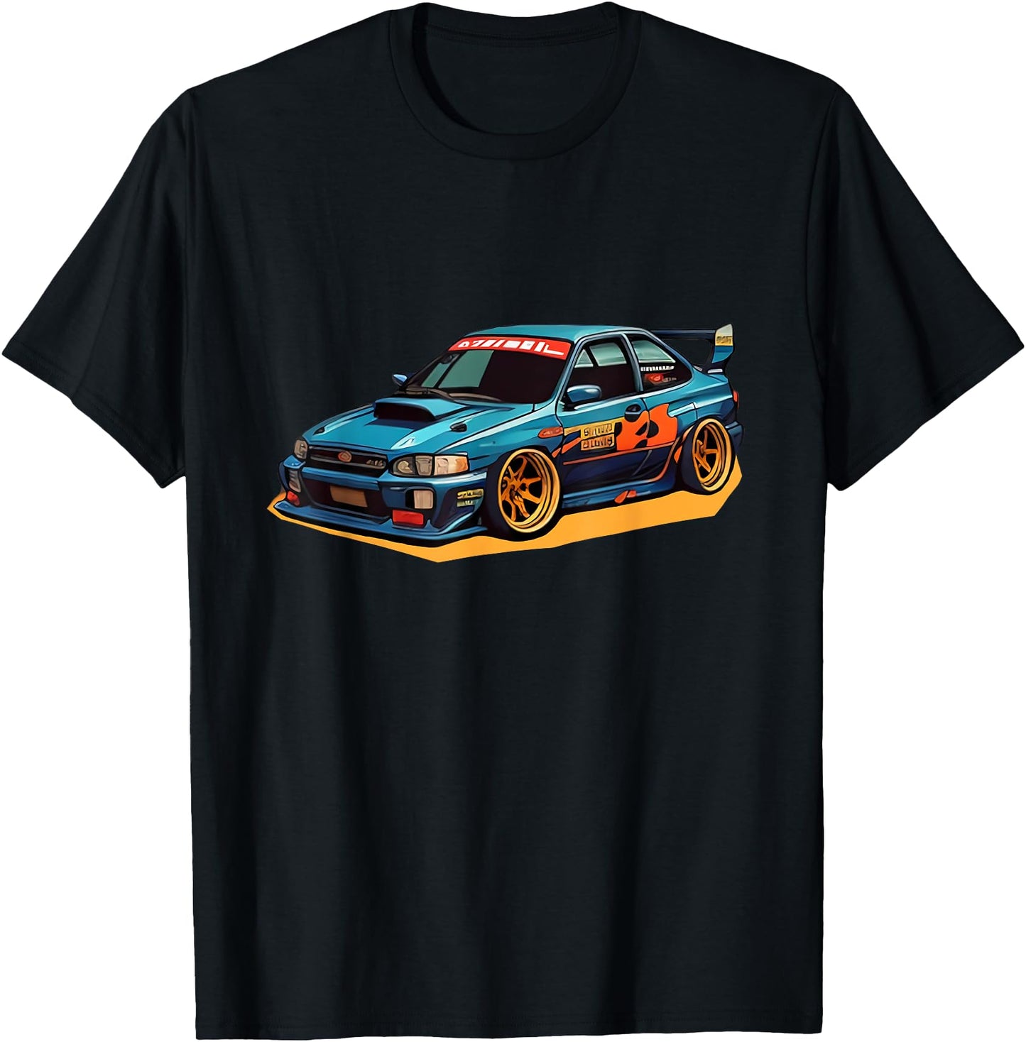 Sports Car Drift 90s Retro Cartoon Japanese