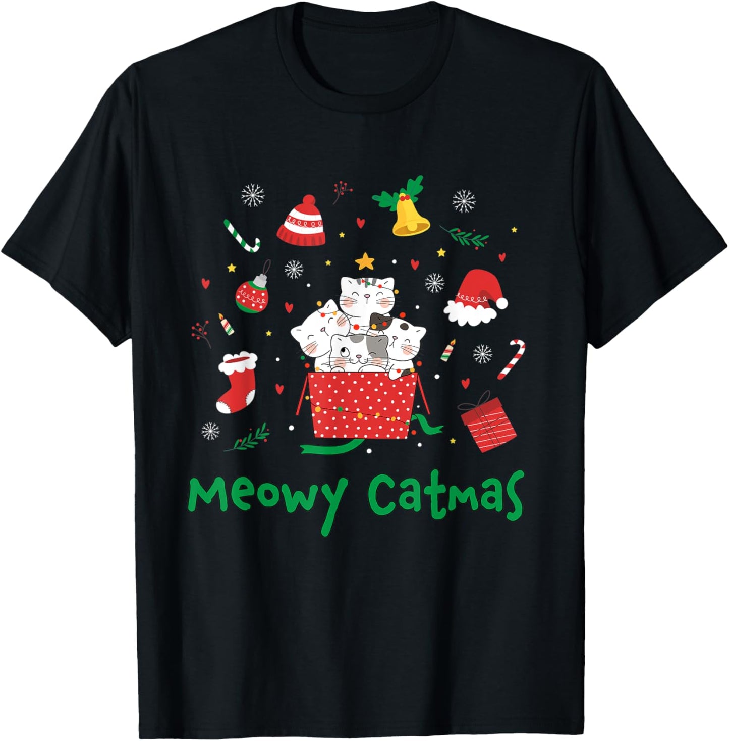Meowy Catmas Cute Christmas Cat Lover Kitties Xmas
