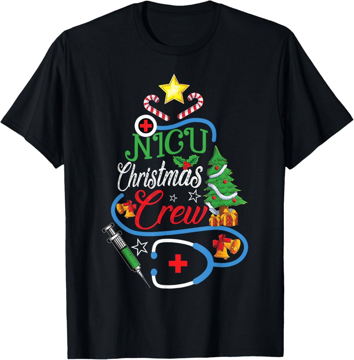 NICU Christmas Crew Stethoscope Neonatal Nursing Xmas