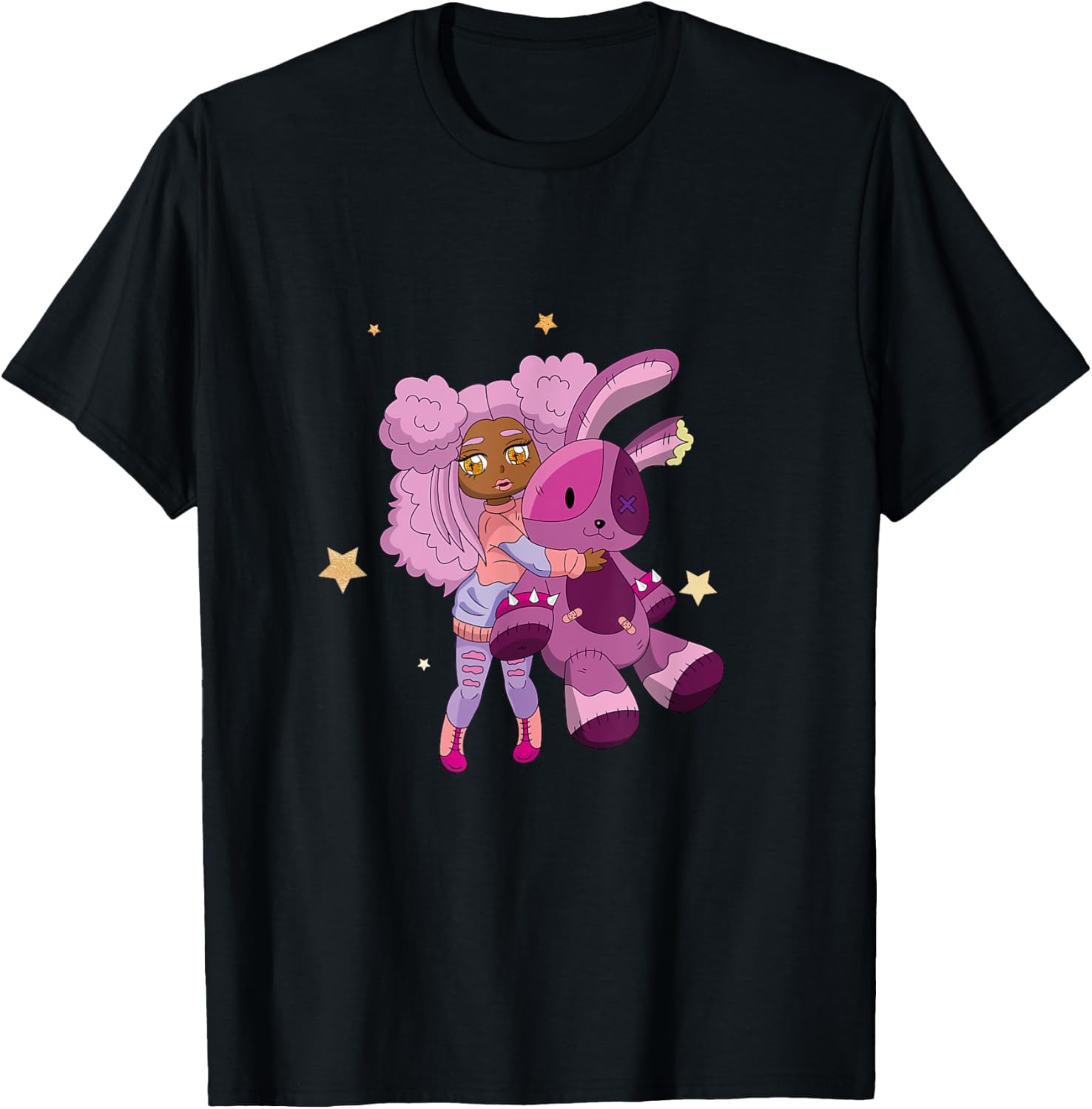 African American Gothic Girl Chibi Kawaii Anime