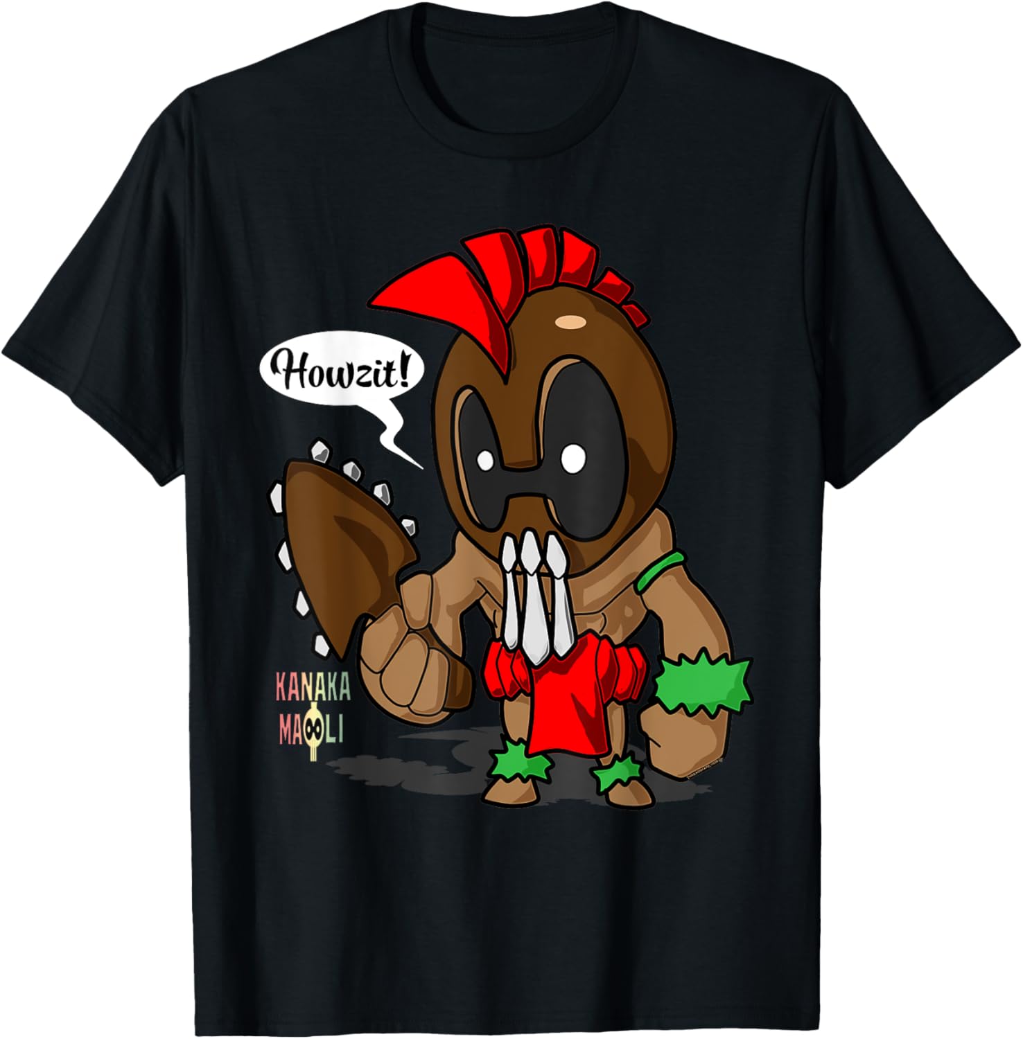 Hawaii Warrior Shirt for Kids Cute Chibi Drawing Gift