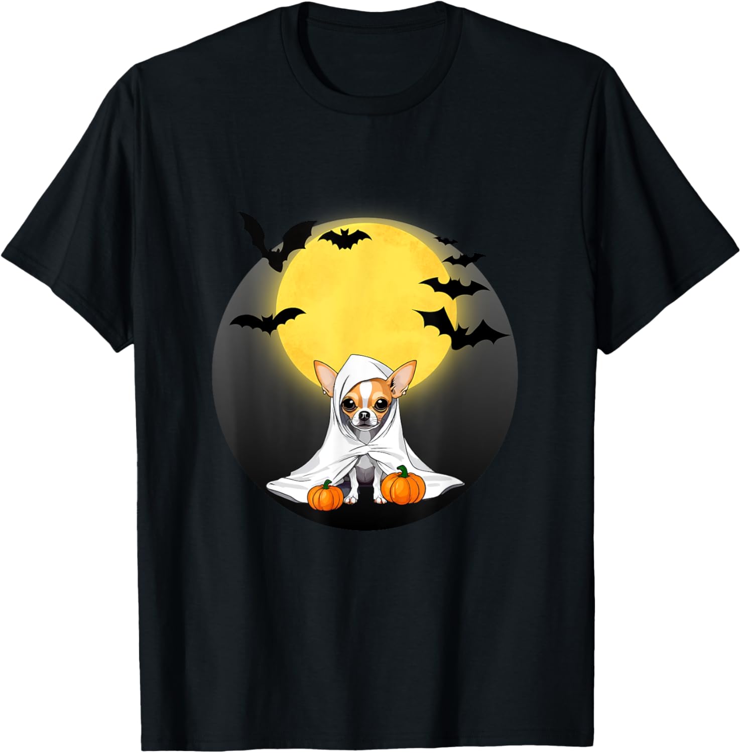 Chihuahua Puppy Ghost Halloween Costume - Small Dog Lovers Men Women Kids T-Shirt