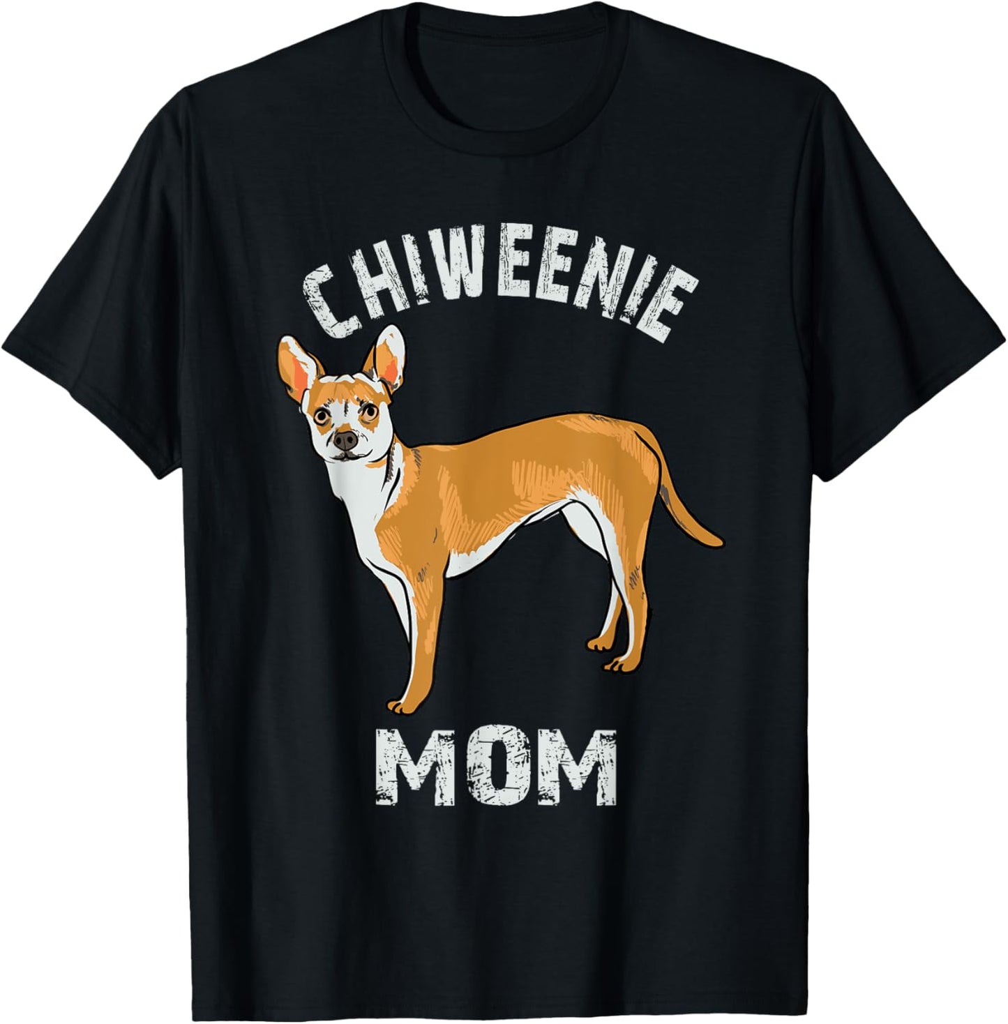 Chiweenie Mom Dog Illustration Chiweenie Owner for Women T-Shirt