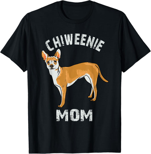 Chiweenie Mom Dog Illustration Chiweenie Owner for Women T-Shirt