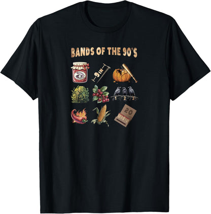 Vintage Style Design Popular Music Bands of The 90's Band