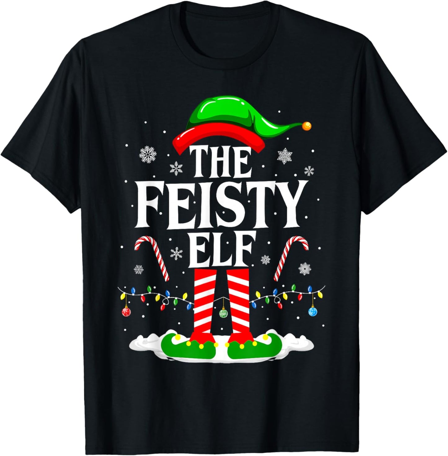 The Feisty Elf Xmas Funny Matching Family Group Christmas