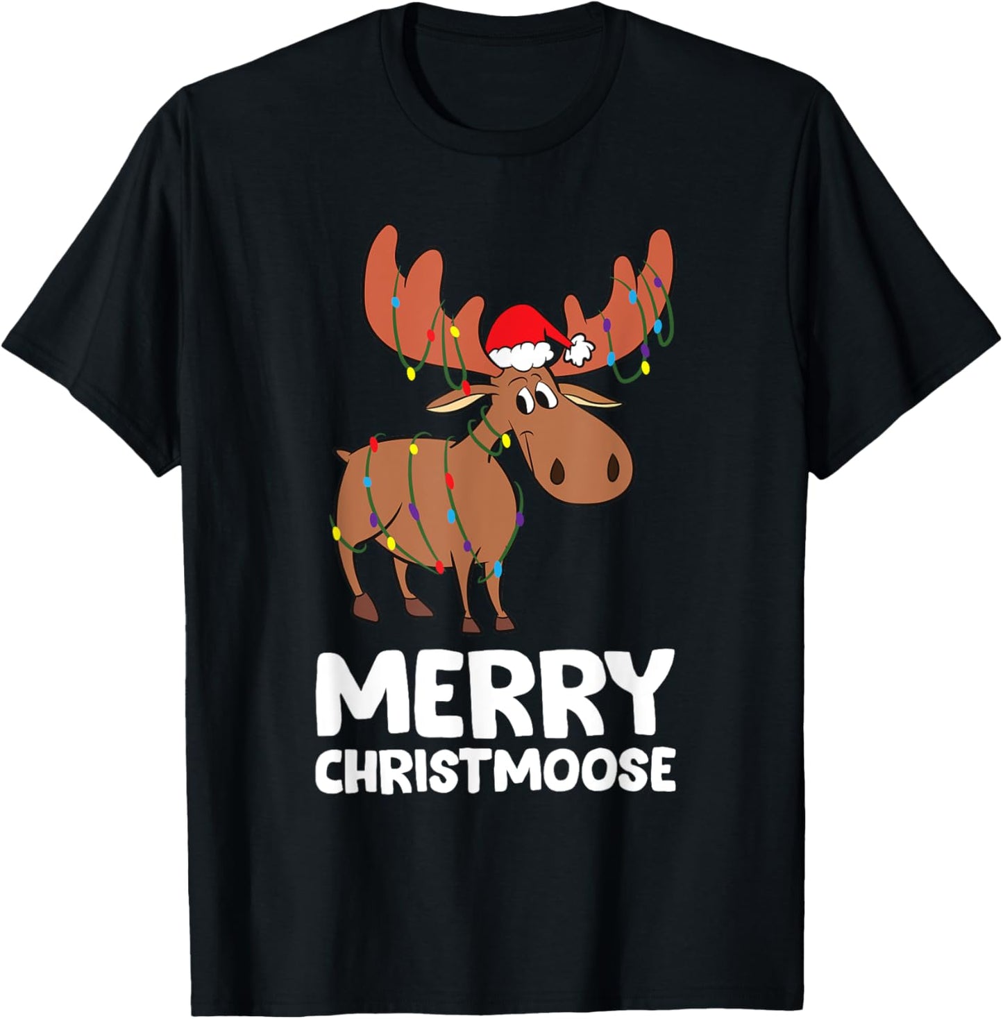 Merry Christmas Xmas Merry Christmoose Santa Hat Moose