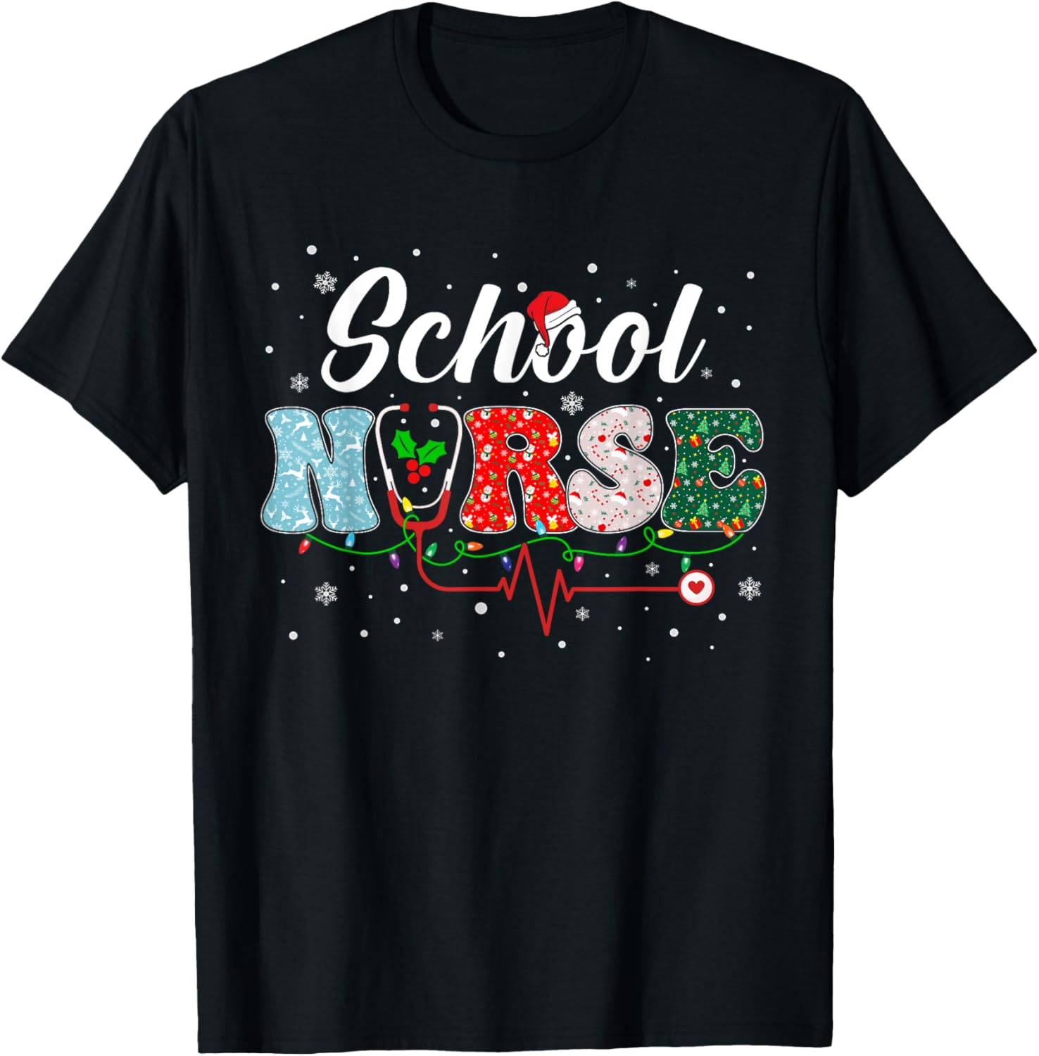 Love School Nurse Life Snowman Christmas Nurse Xmas Pajama