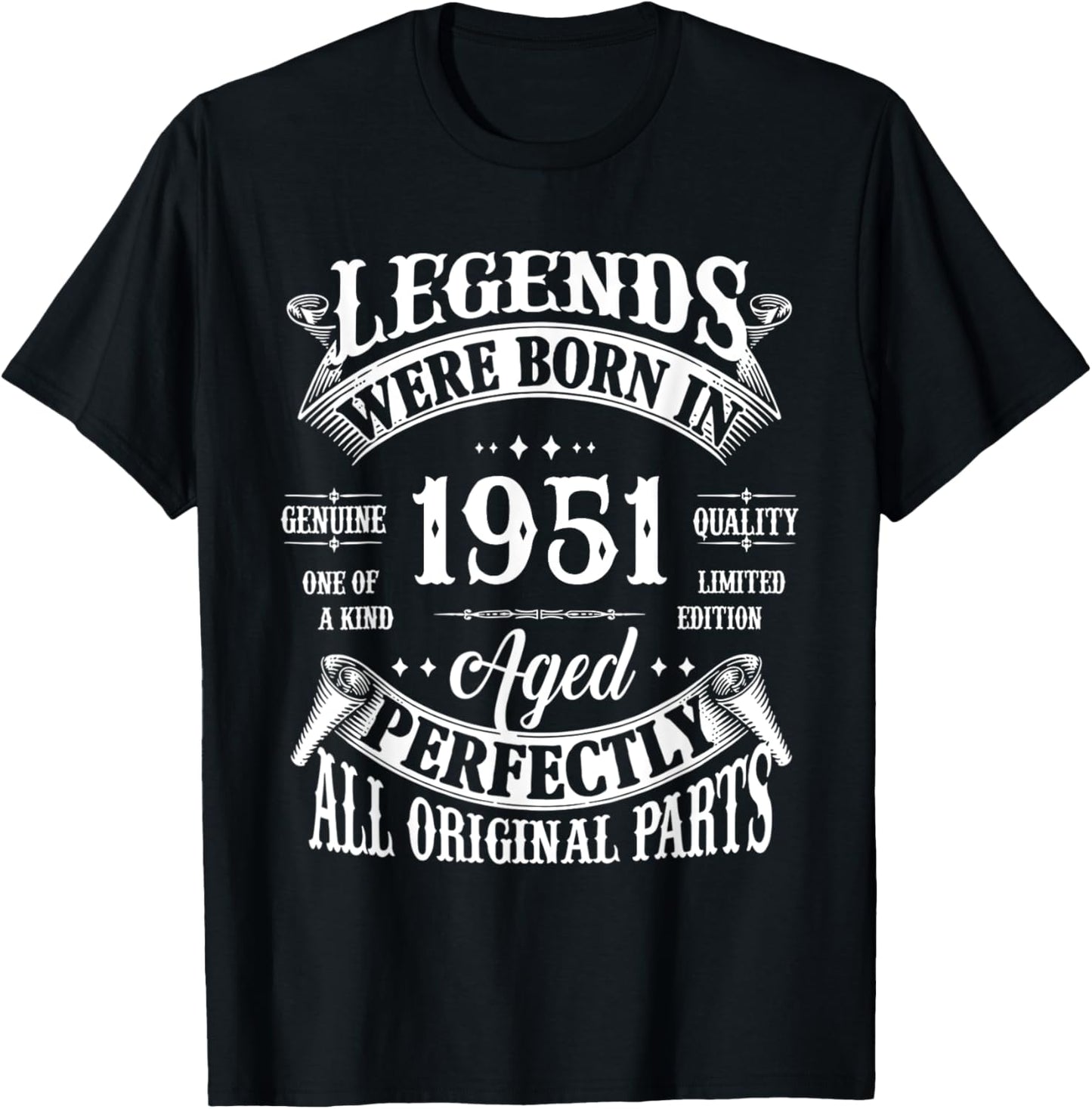 75th Birthday Shirt Vintage Born In 1951 75 Years Old B-day
