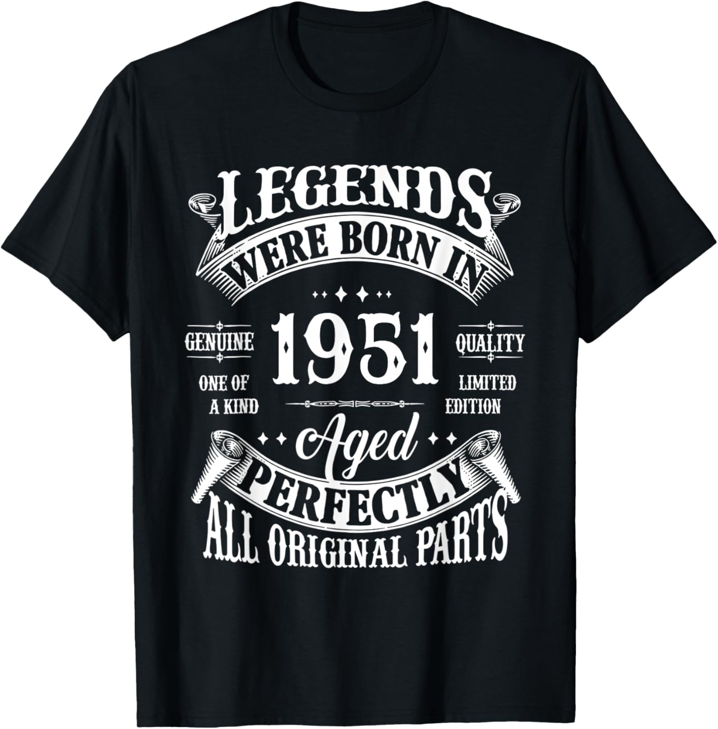 75th Birthday Shirt Vintage Born In 1951 75 Years Old B-day