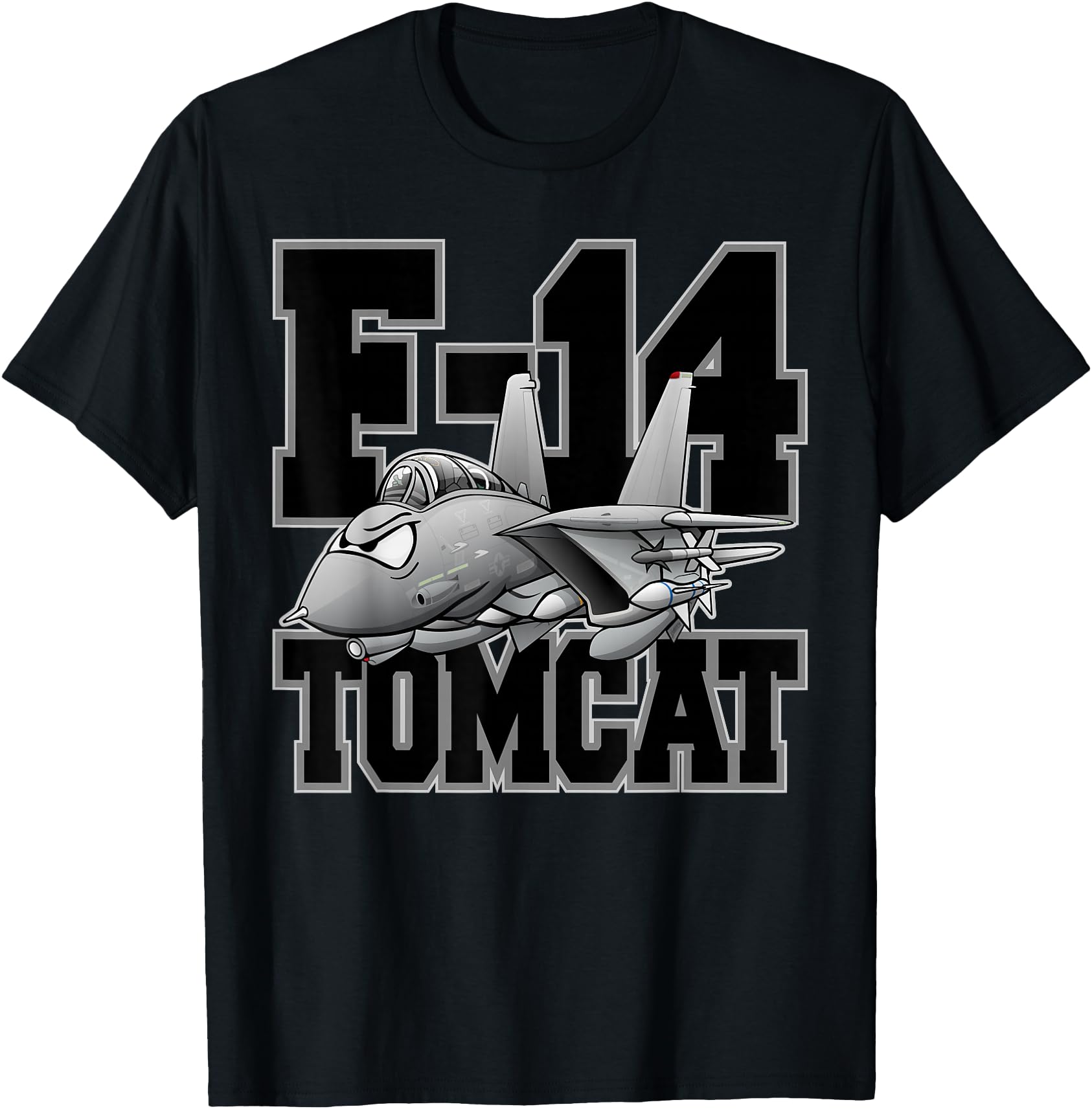 F-14 Tomcat Naval Military Fighter Jet Aircraft Cartoon
